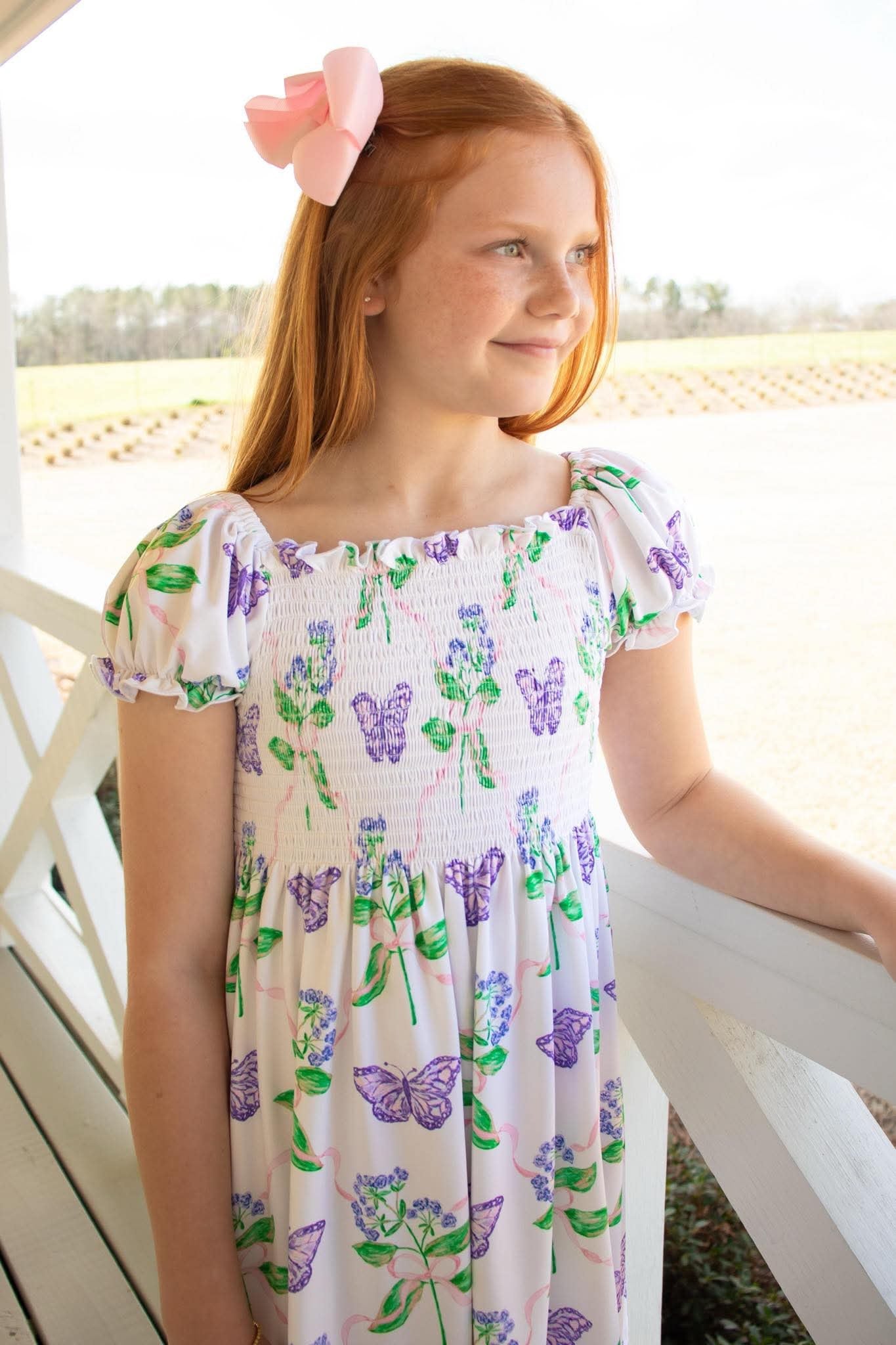 Girls Butterfly Garden Knit Dress