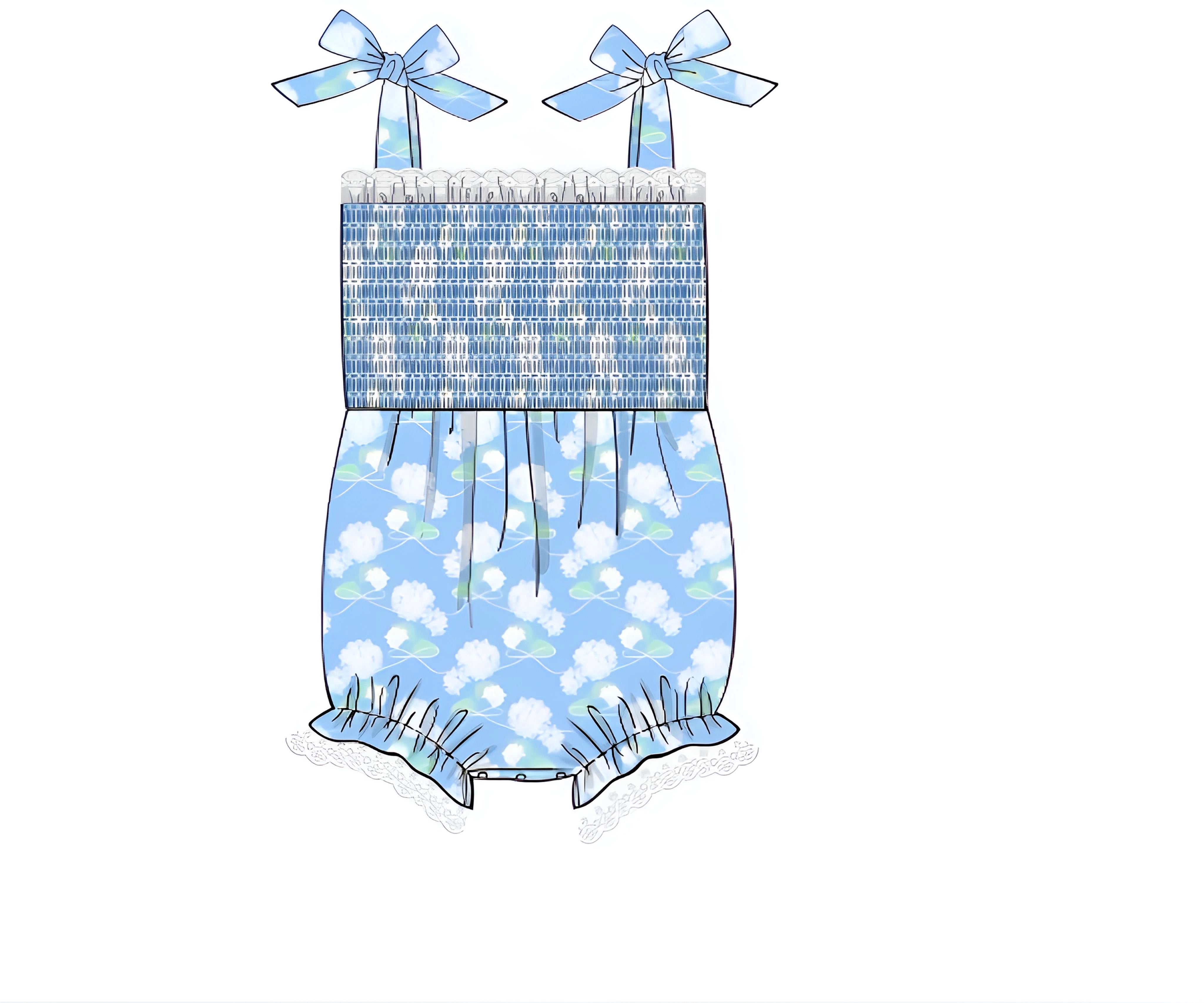 Girls Hydrangea Print Bubble