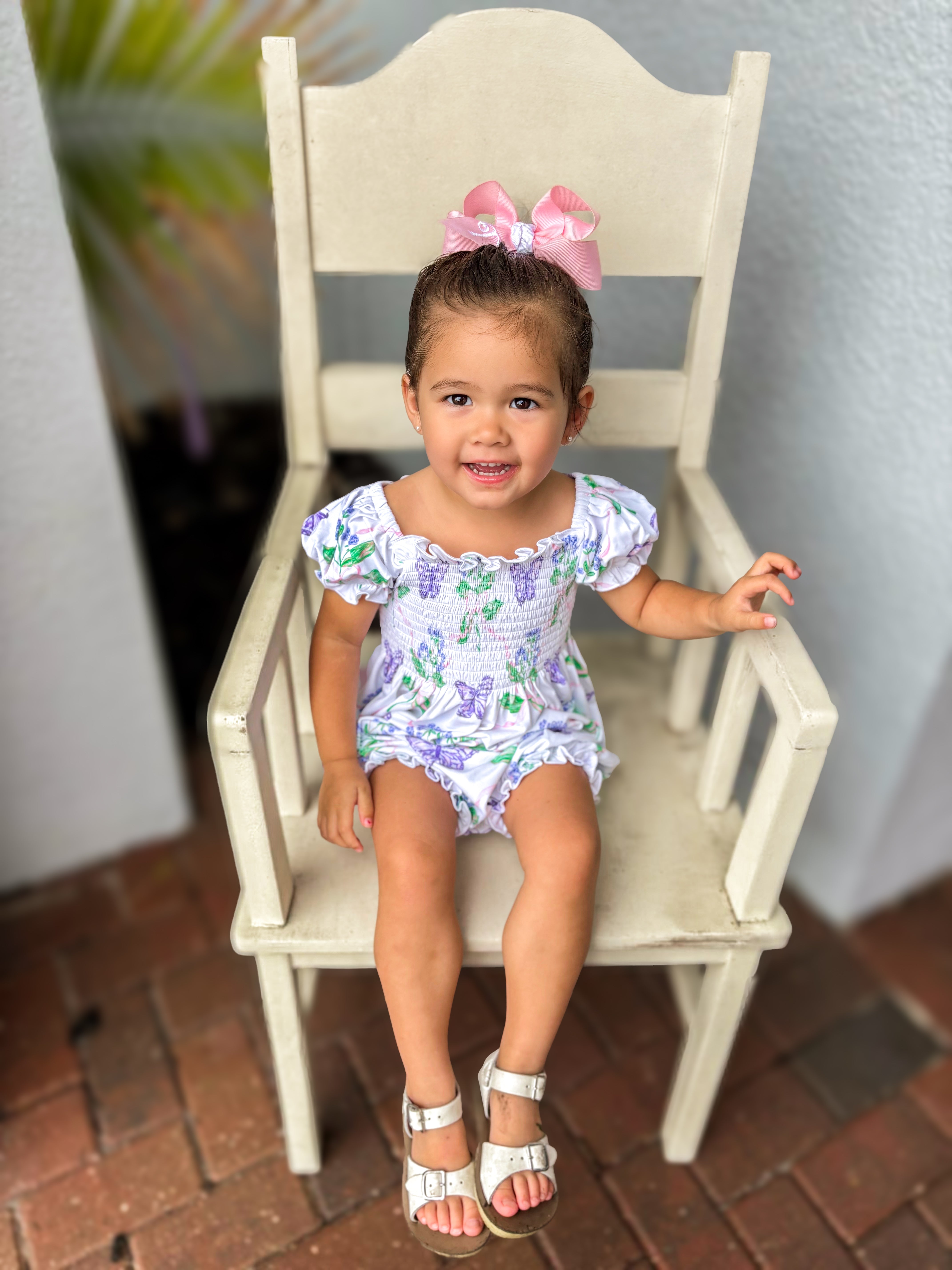 Girls Butterfly Garden Knit Bubble