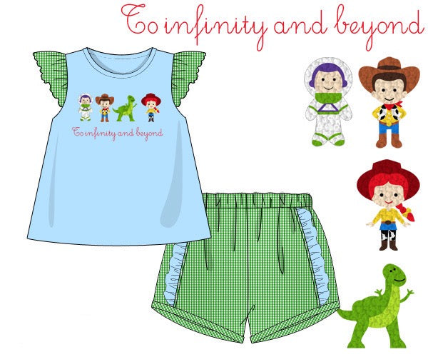 Girls Infinity And Beyond Short Set RTS