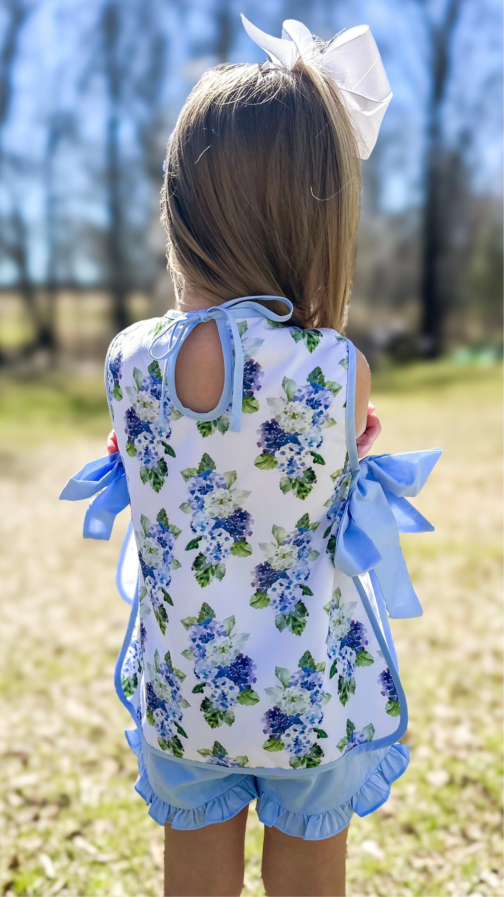 Girls Hydrangea Short Set