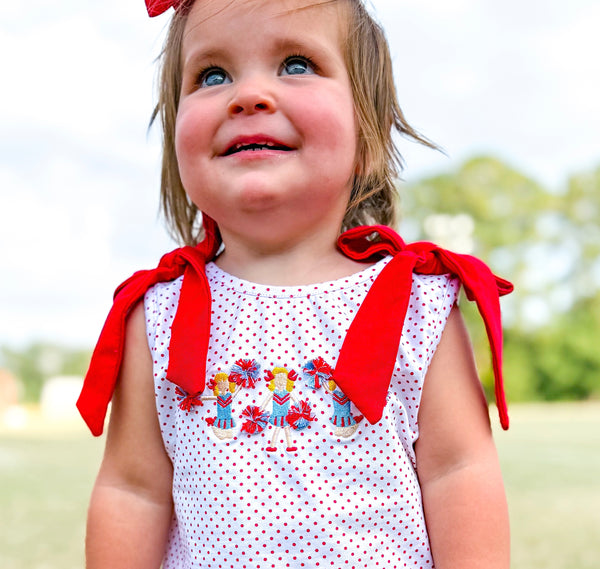 Blue & Red Cheerleader Short Set