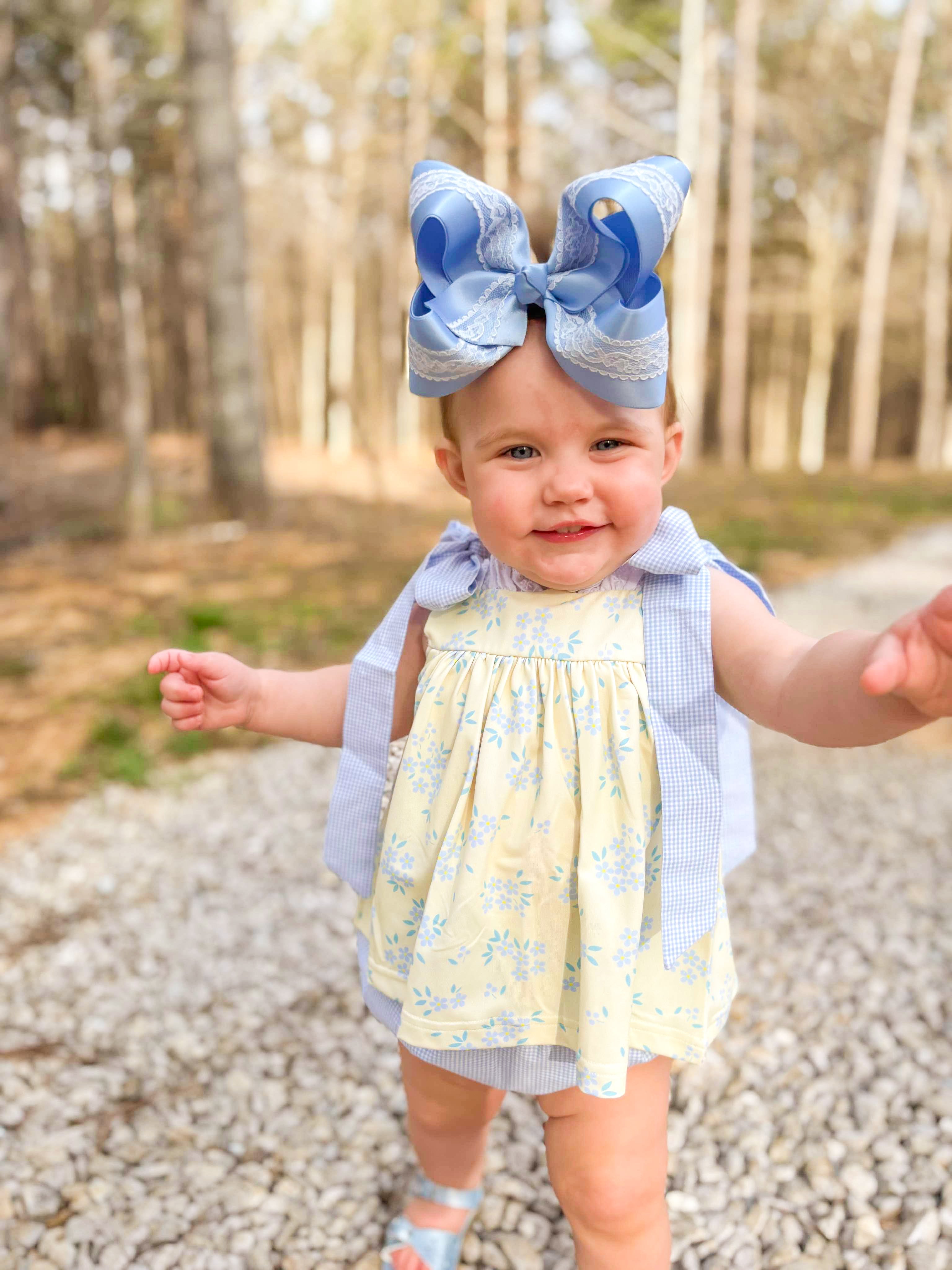 Girls Blooming Blues Knit Bloomer Set