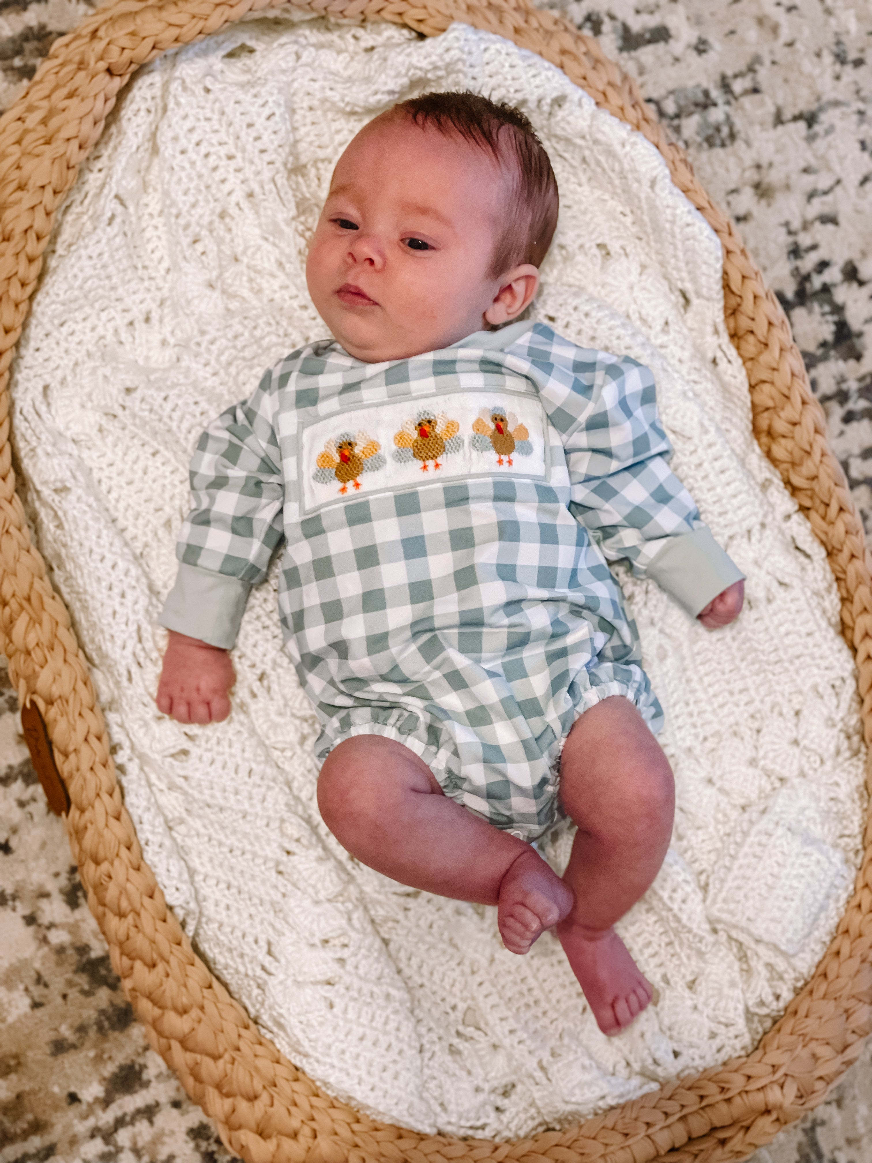 Boys Smocked Turkey Bubble RTS