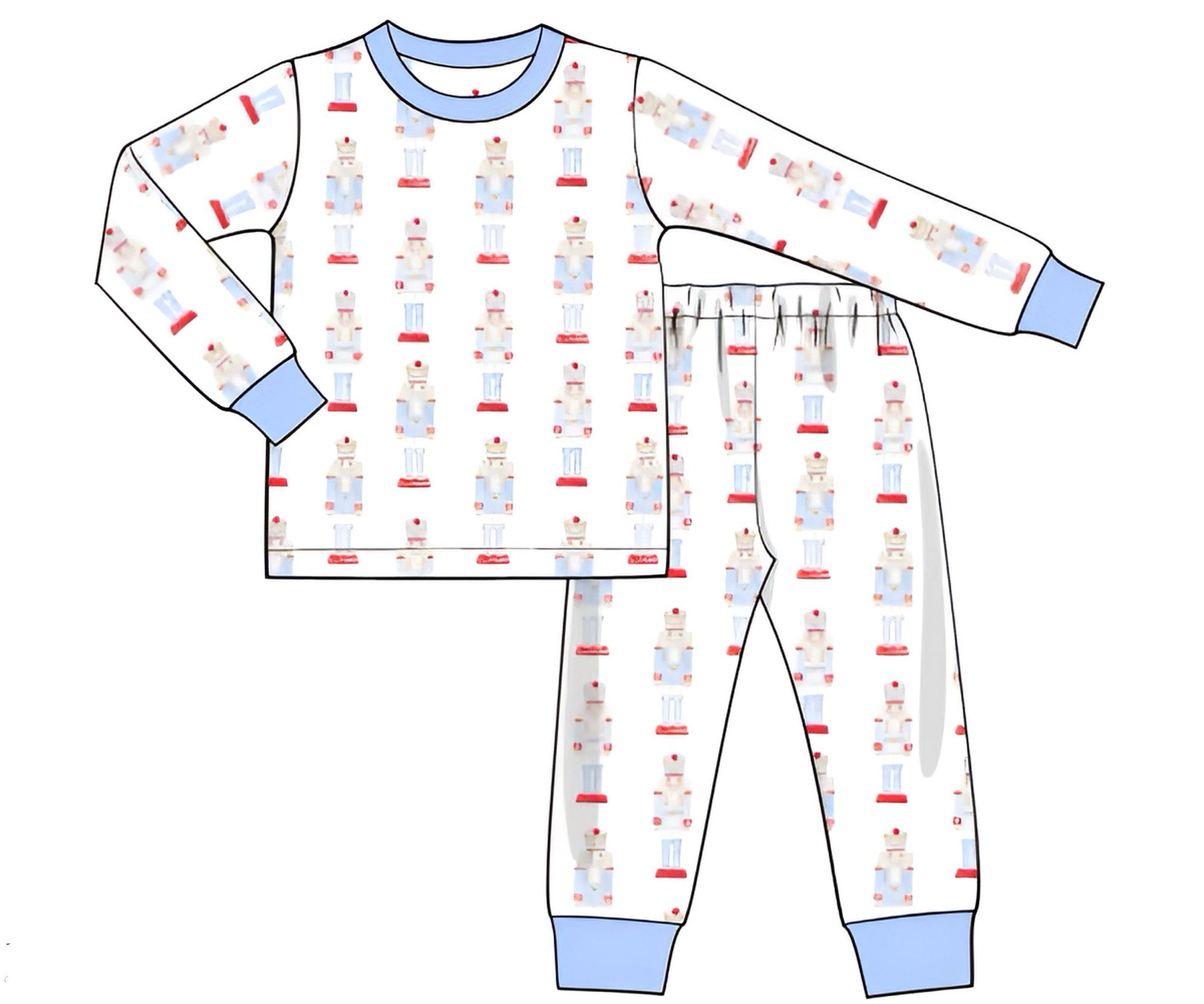 Boys Nutcracker Knit Pajamas RTS