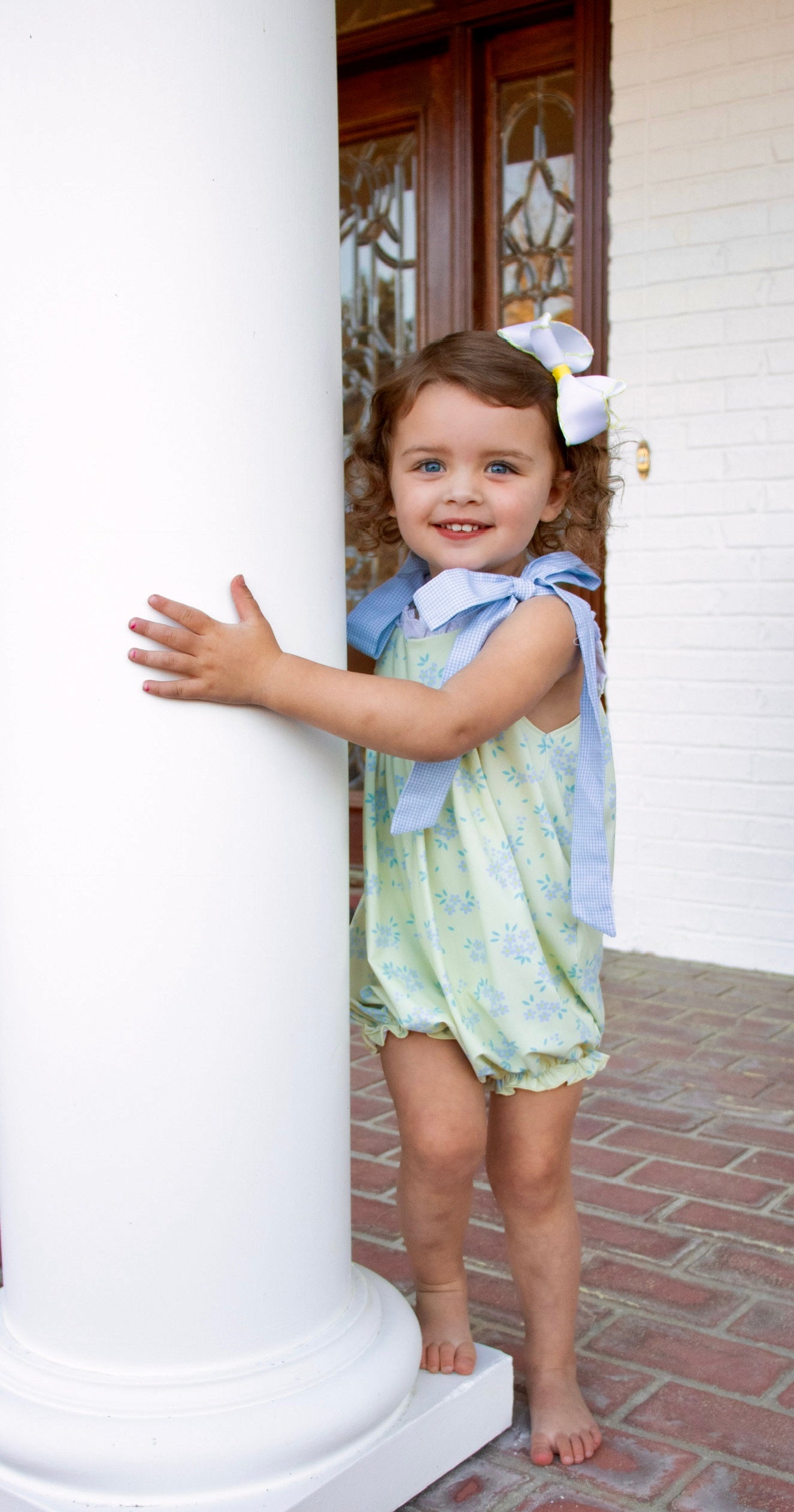 Girls Blooming Blues Knit Bubble