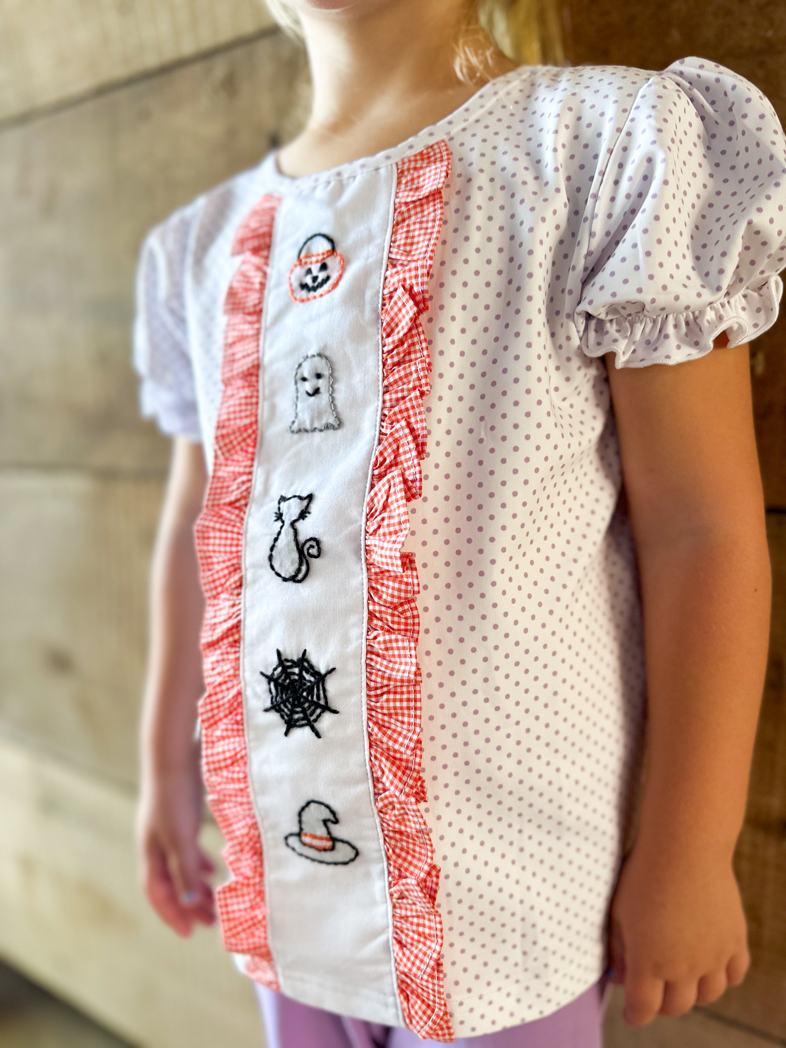 Girls Embroidered Halloween Pant Set RTS