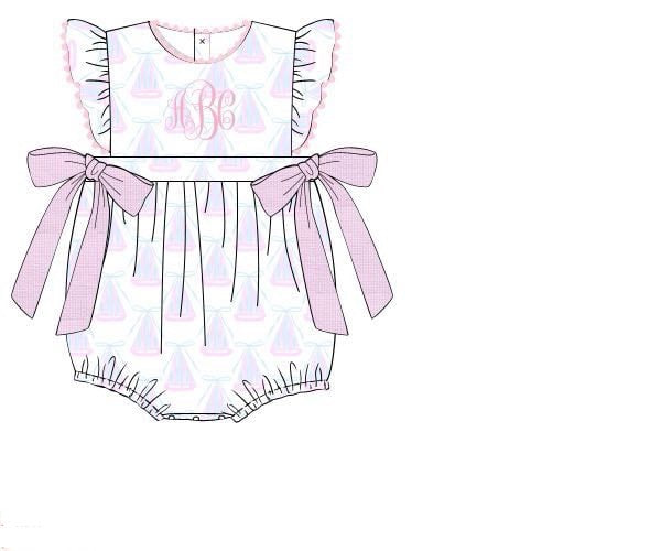 Girls Sailboat Print Bubble
