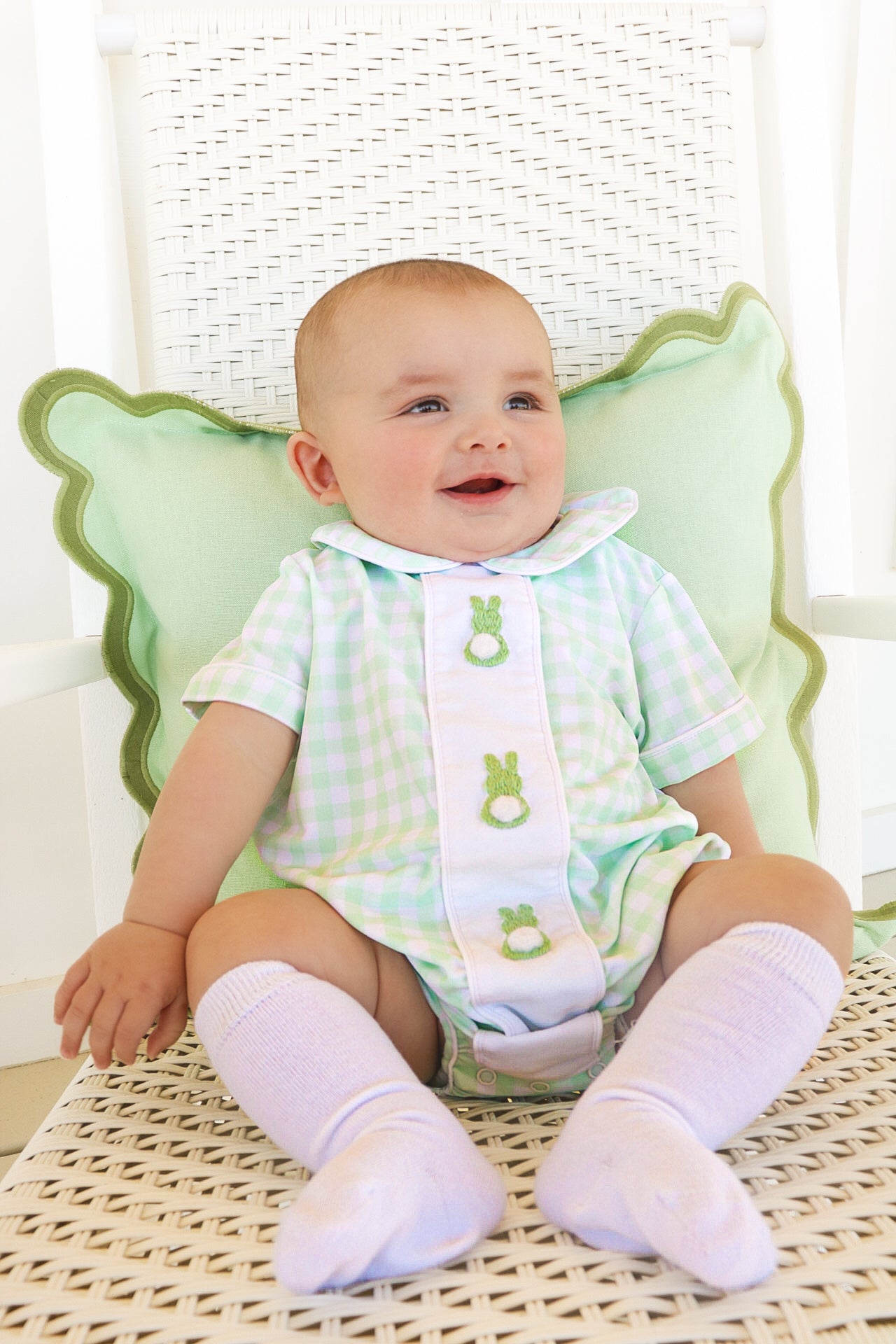 Boys Green Bunnies Bubble