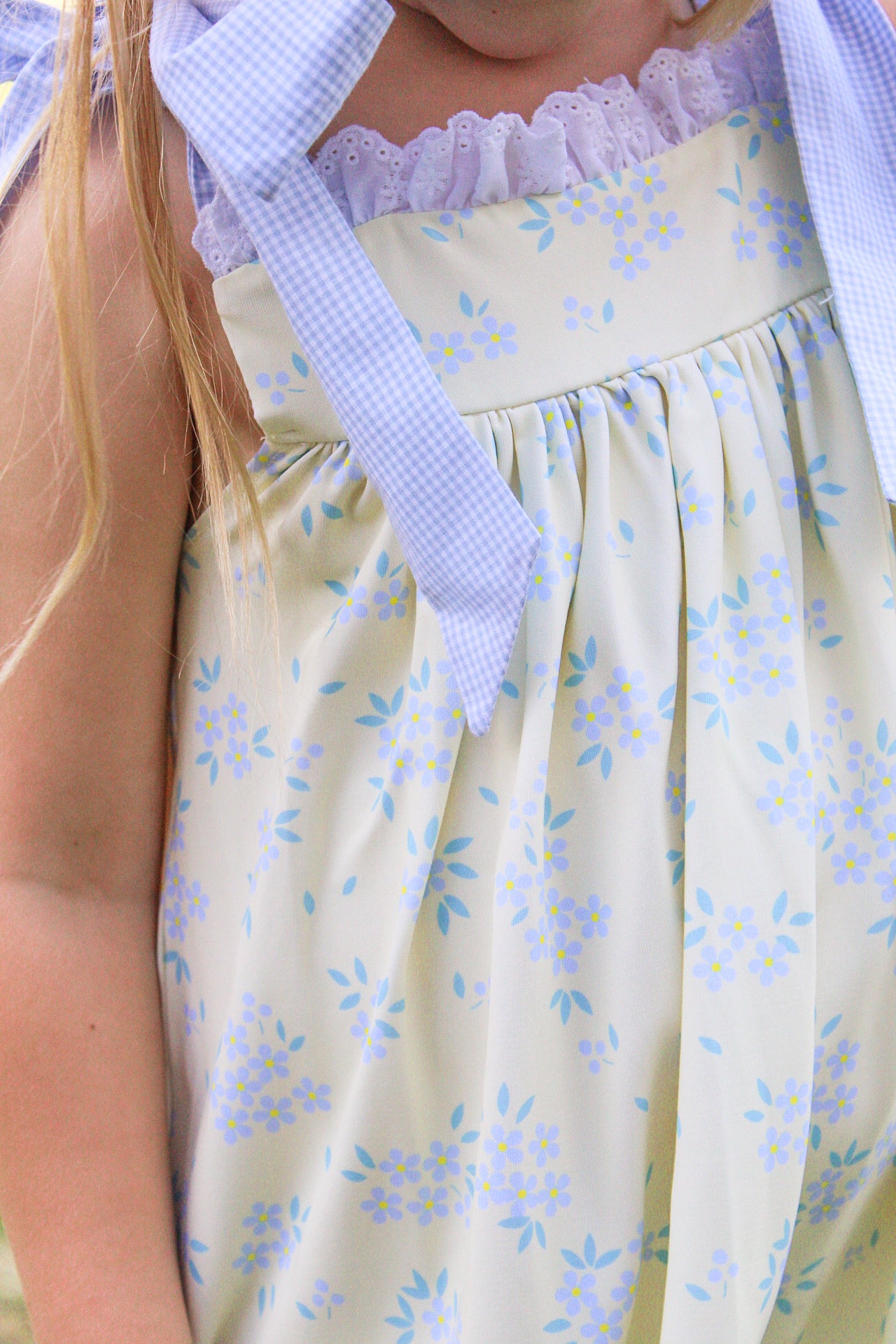 Girls Blooming Blues Knit Dress