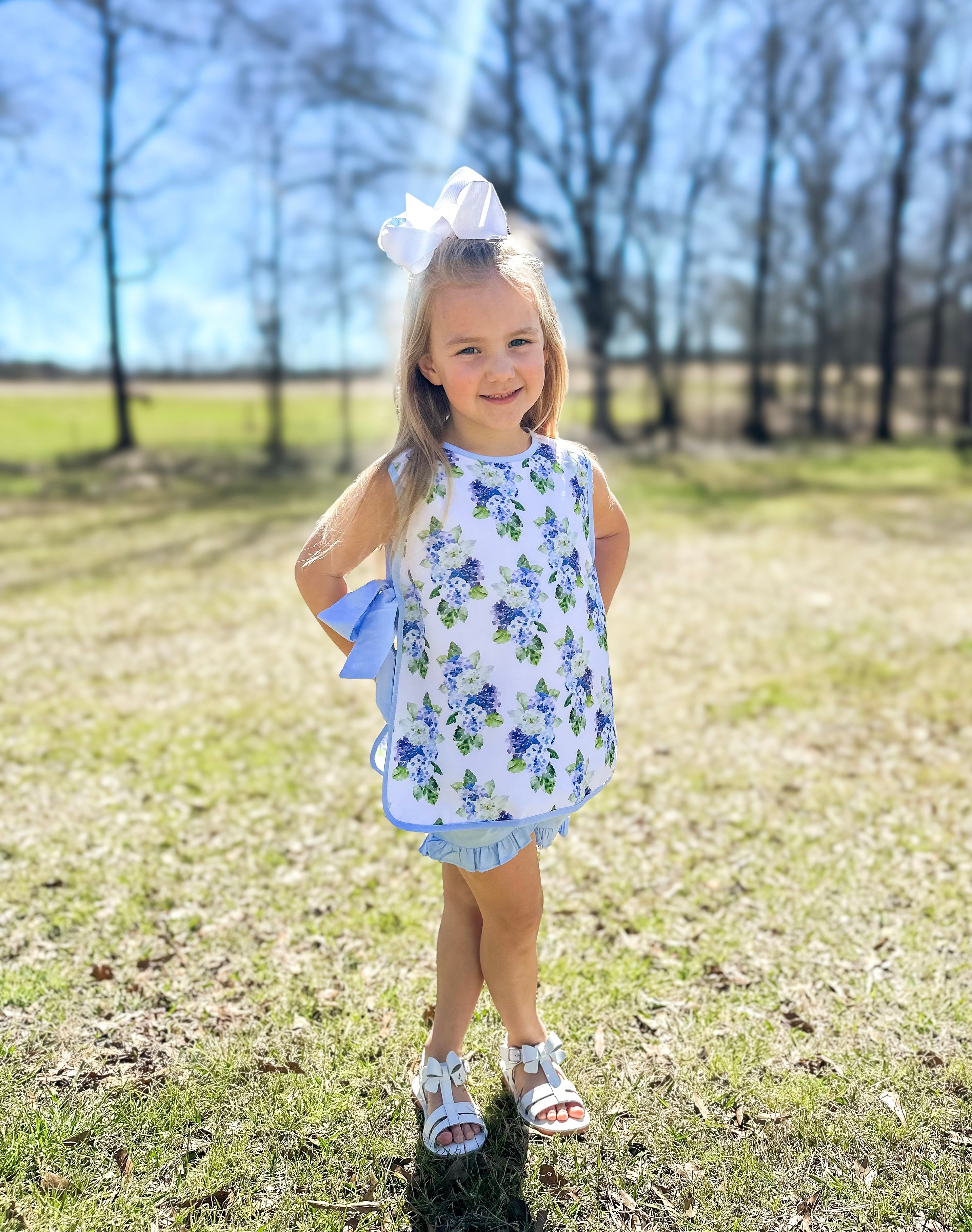 Girls Hydrangea Short Set