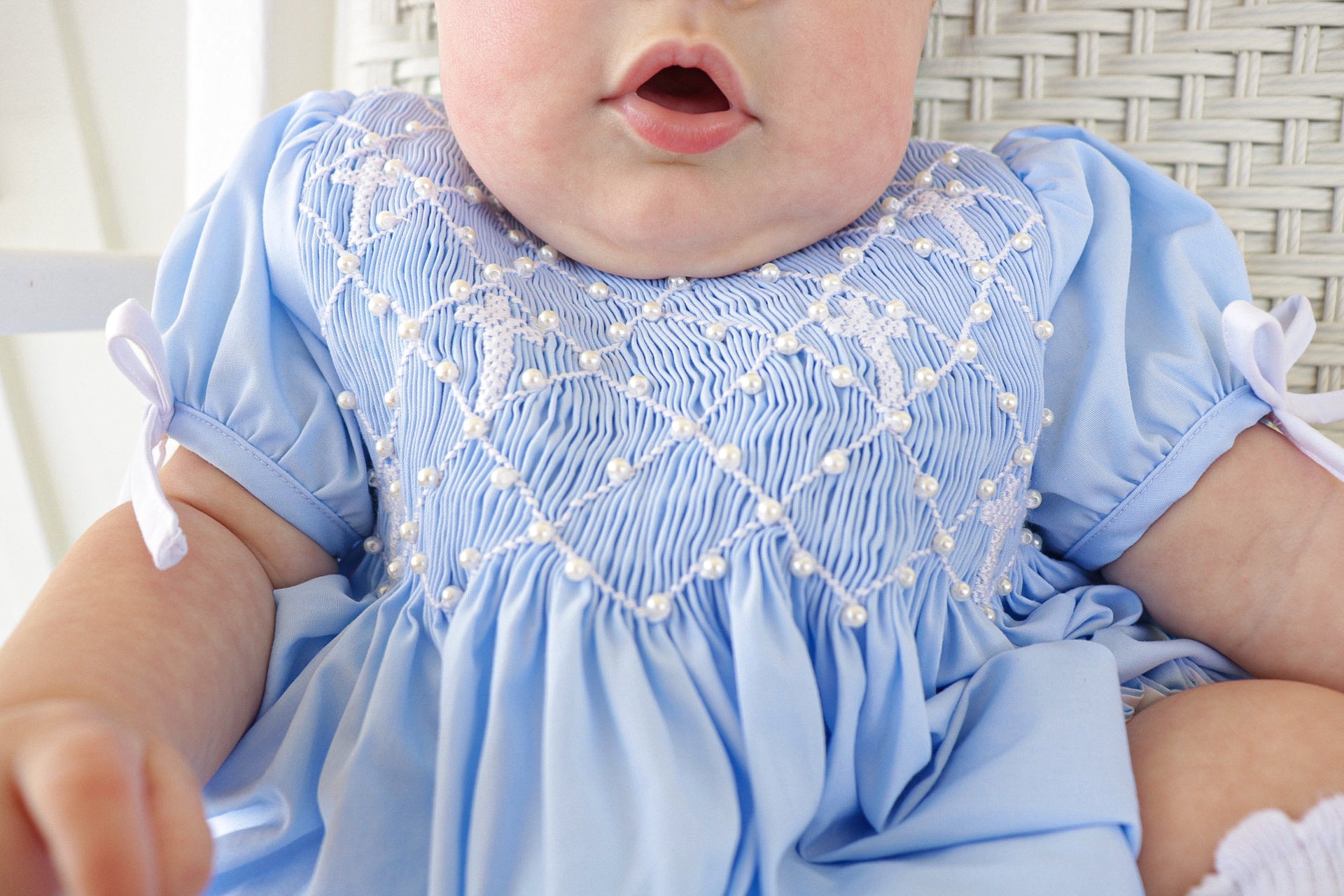 Girls Blue Cross Heirloom Bubble