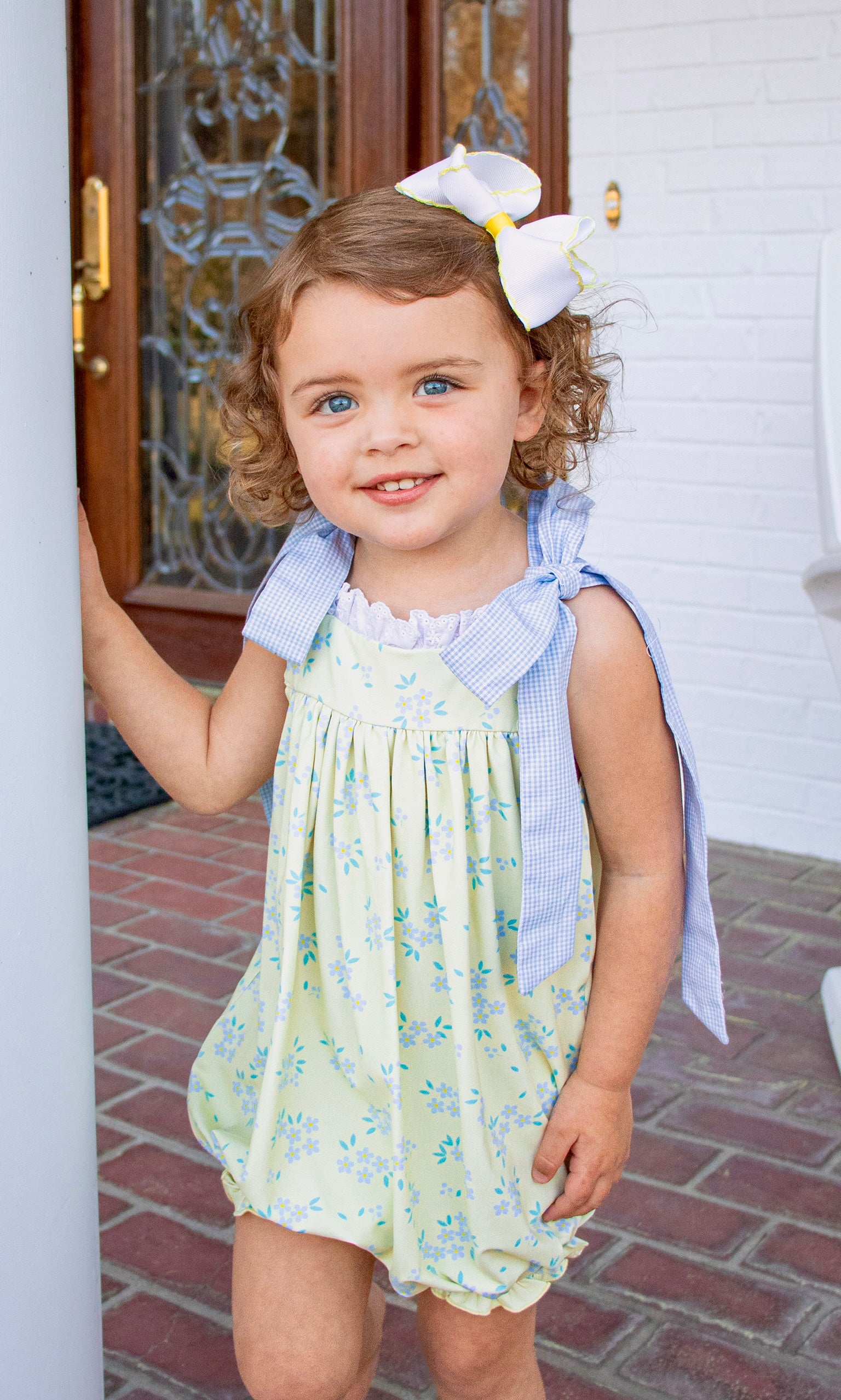 Girls Blooming Blues Knit Bubble