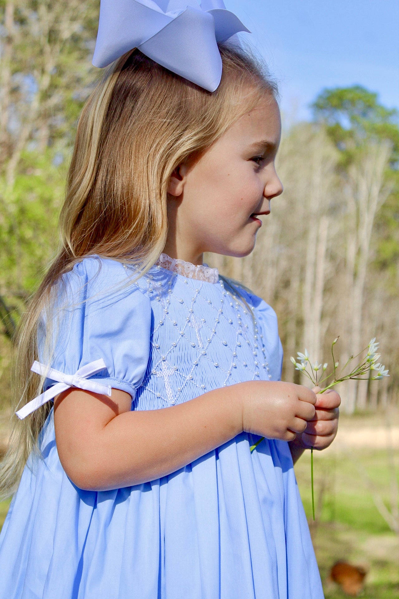 Girls Blue Cross Heirloom Dress
