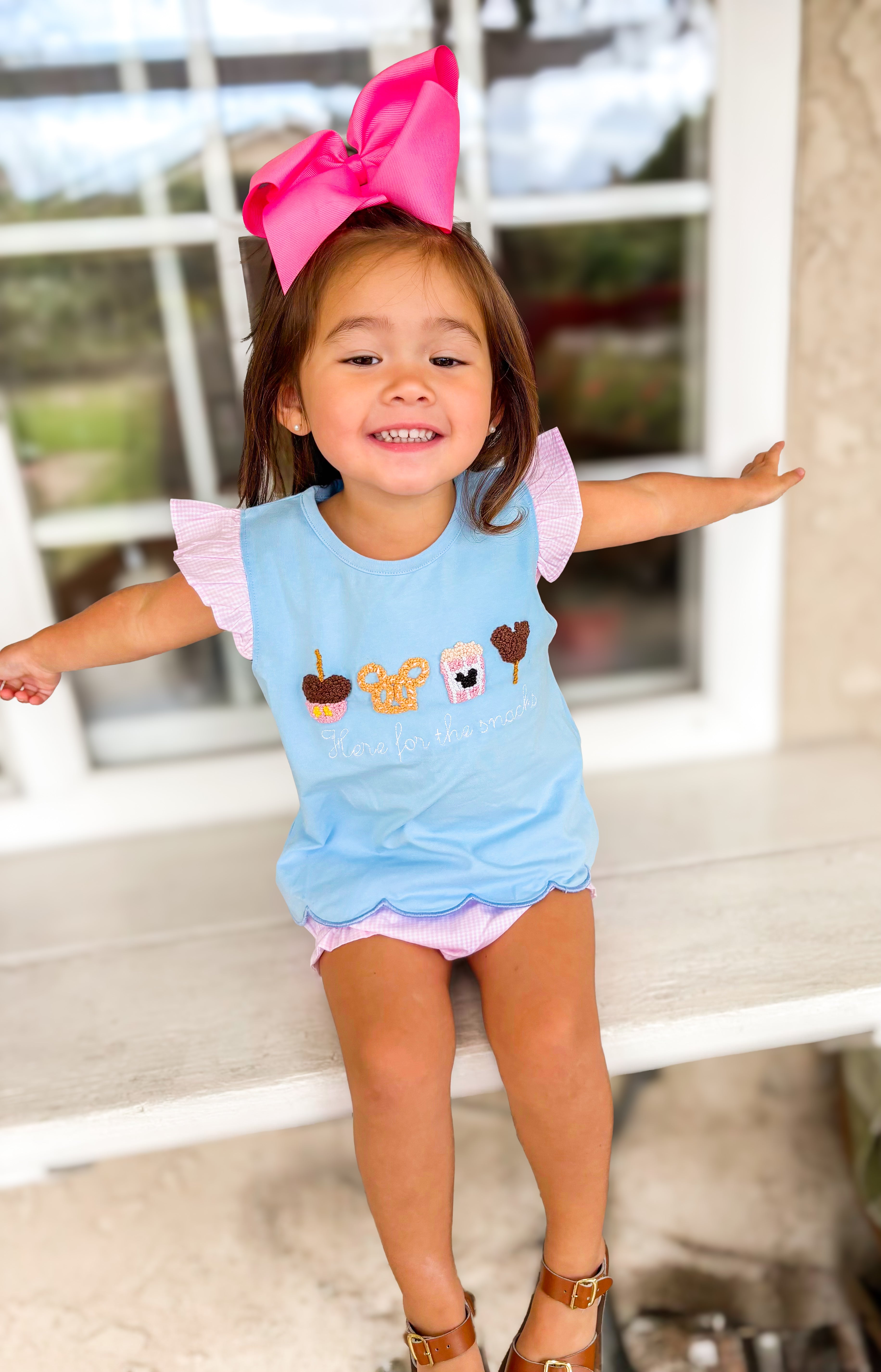 Girls French Knot Snacks Bloomer Set RTS