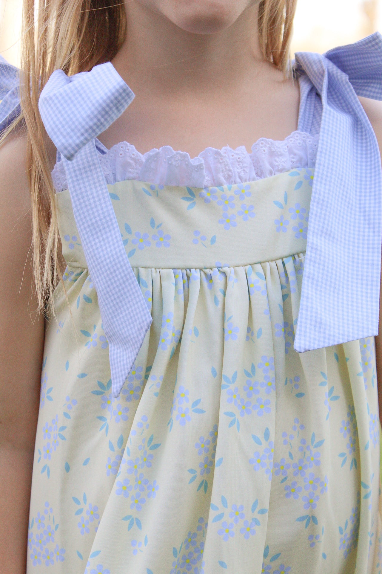 Girls Blooming Blues Knit Dress