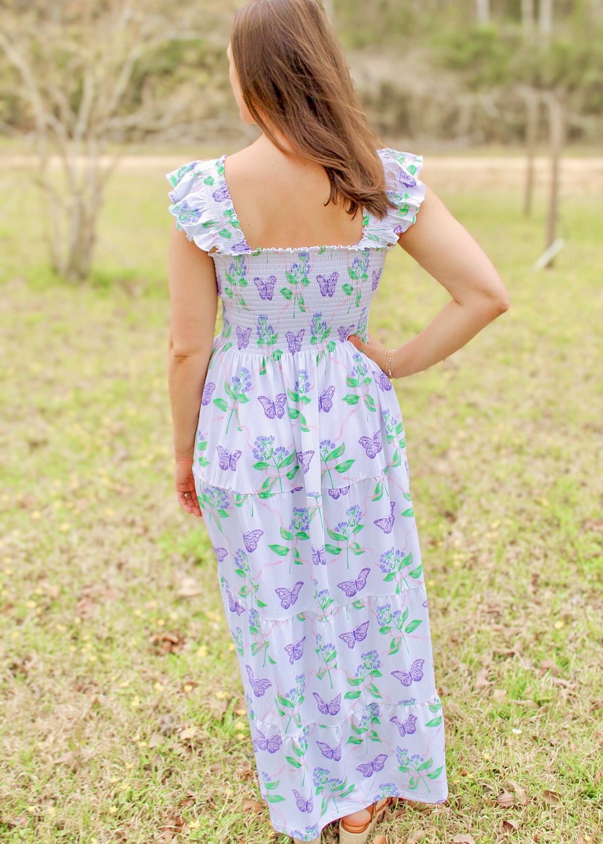 Women’s Butterfly Garden Knit Maxi Dress