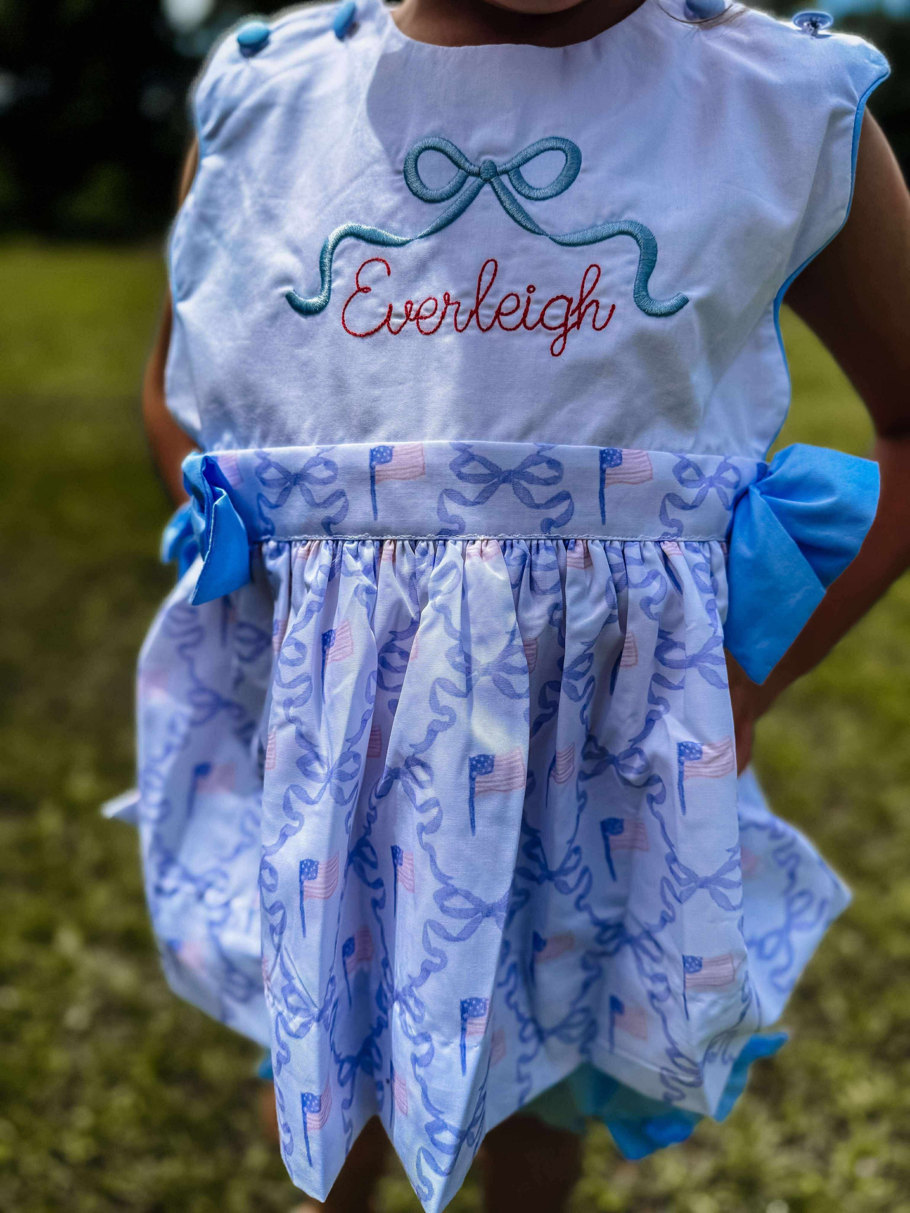 Girls American Flag Short Set
