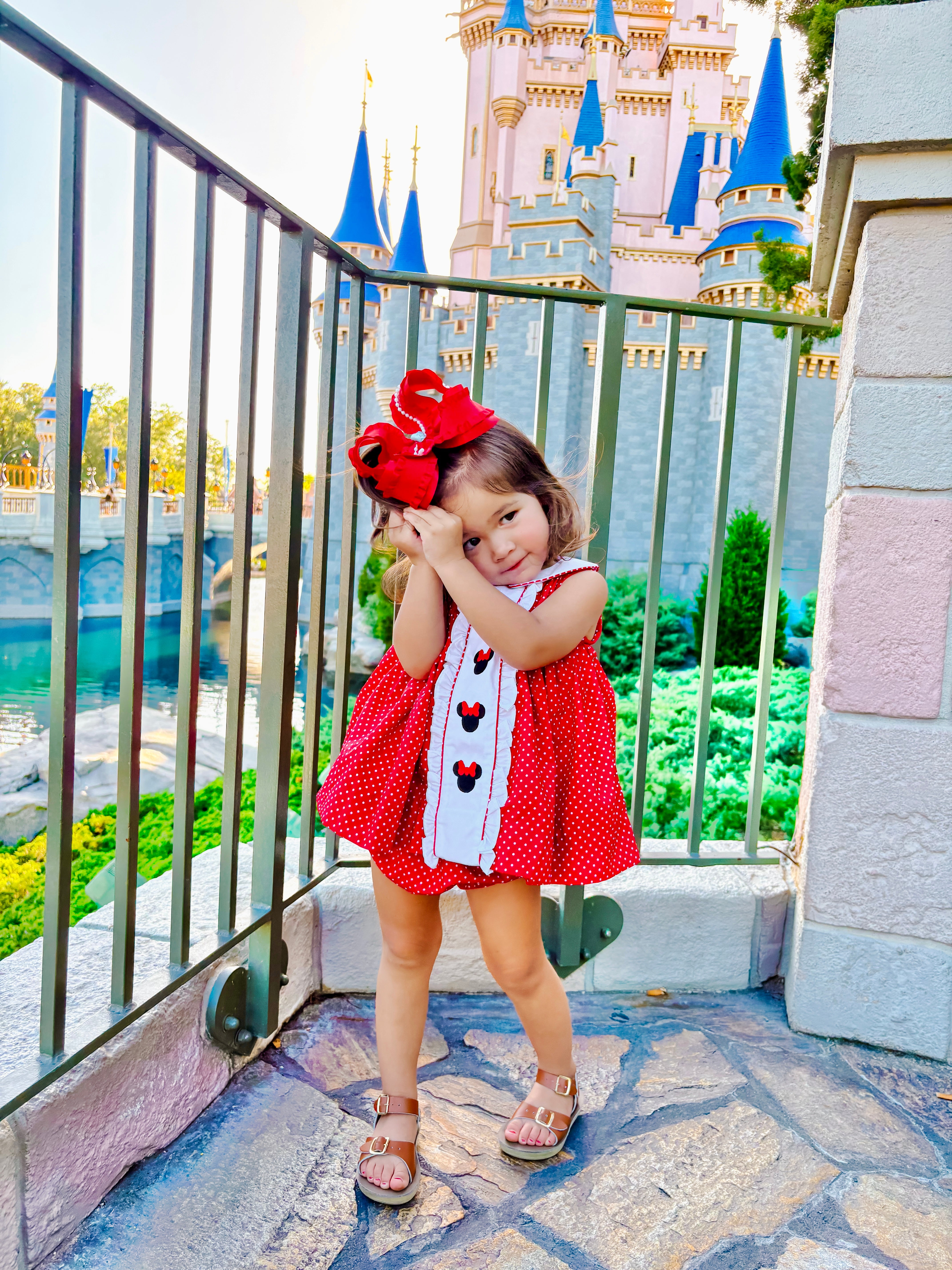 Girls Polka Dot Mouse Bloomer Set RTS