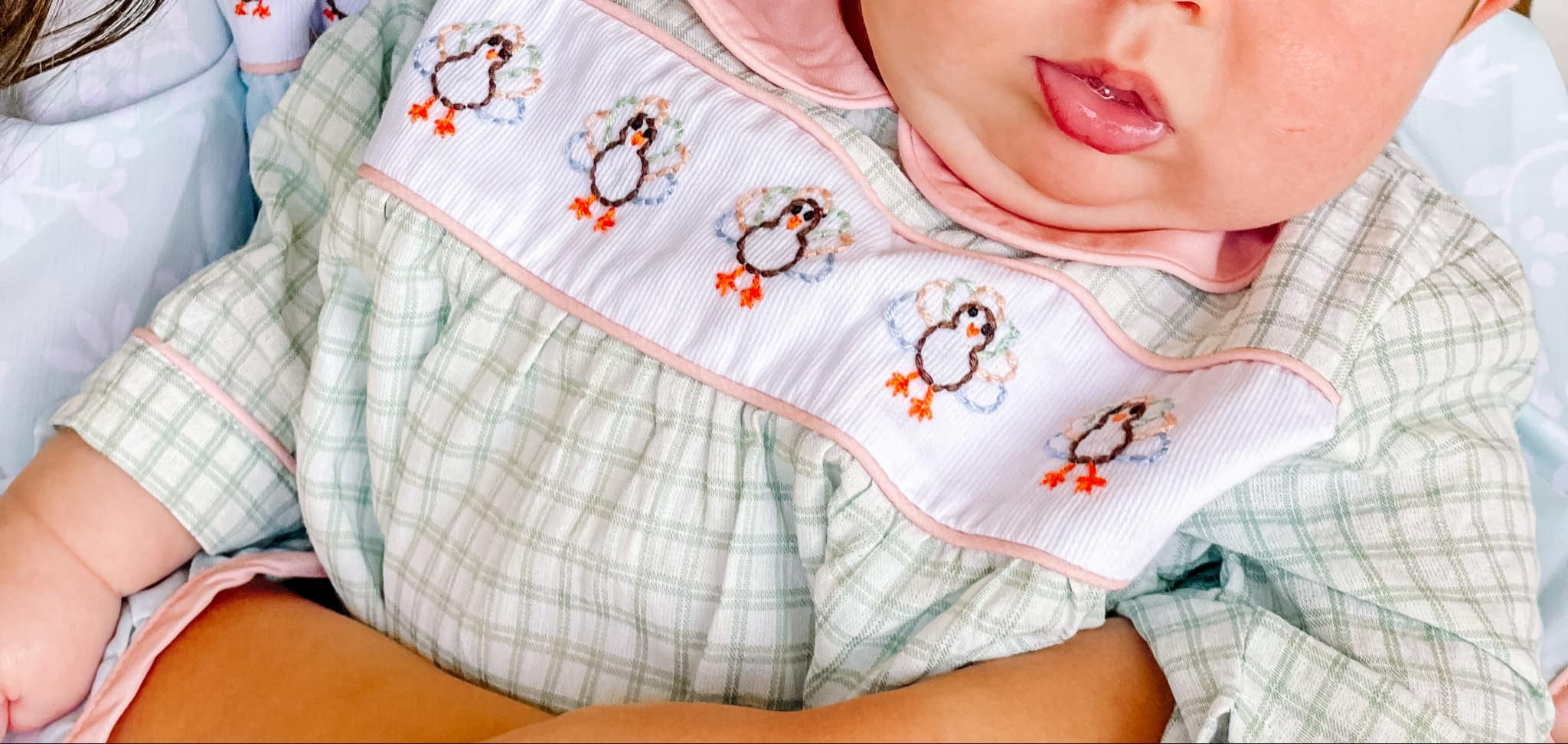 Boys Embroidered Turkeys Bubble RTS