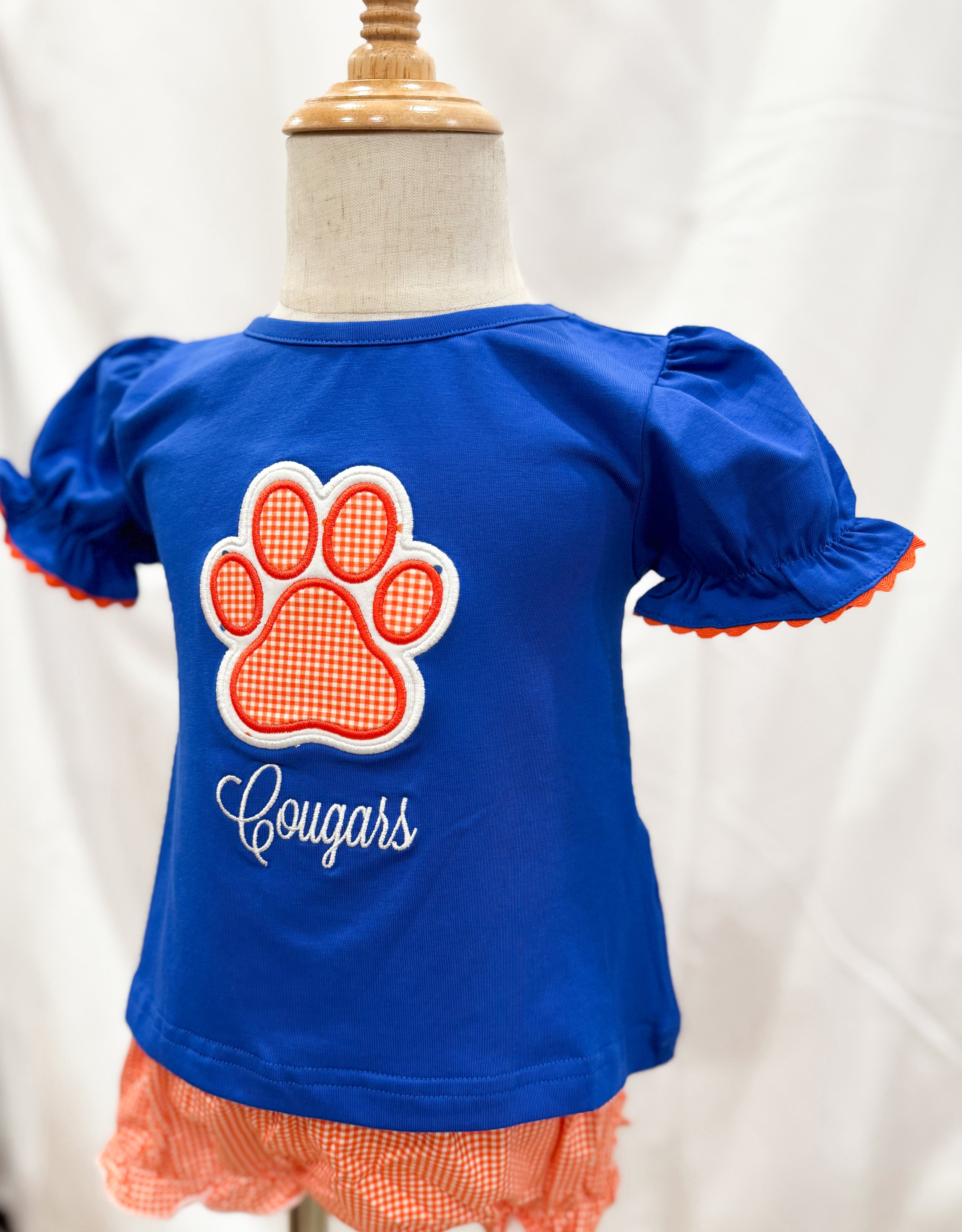 Paw Print Appliqué “Cougars” Bloomer Set
