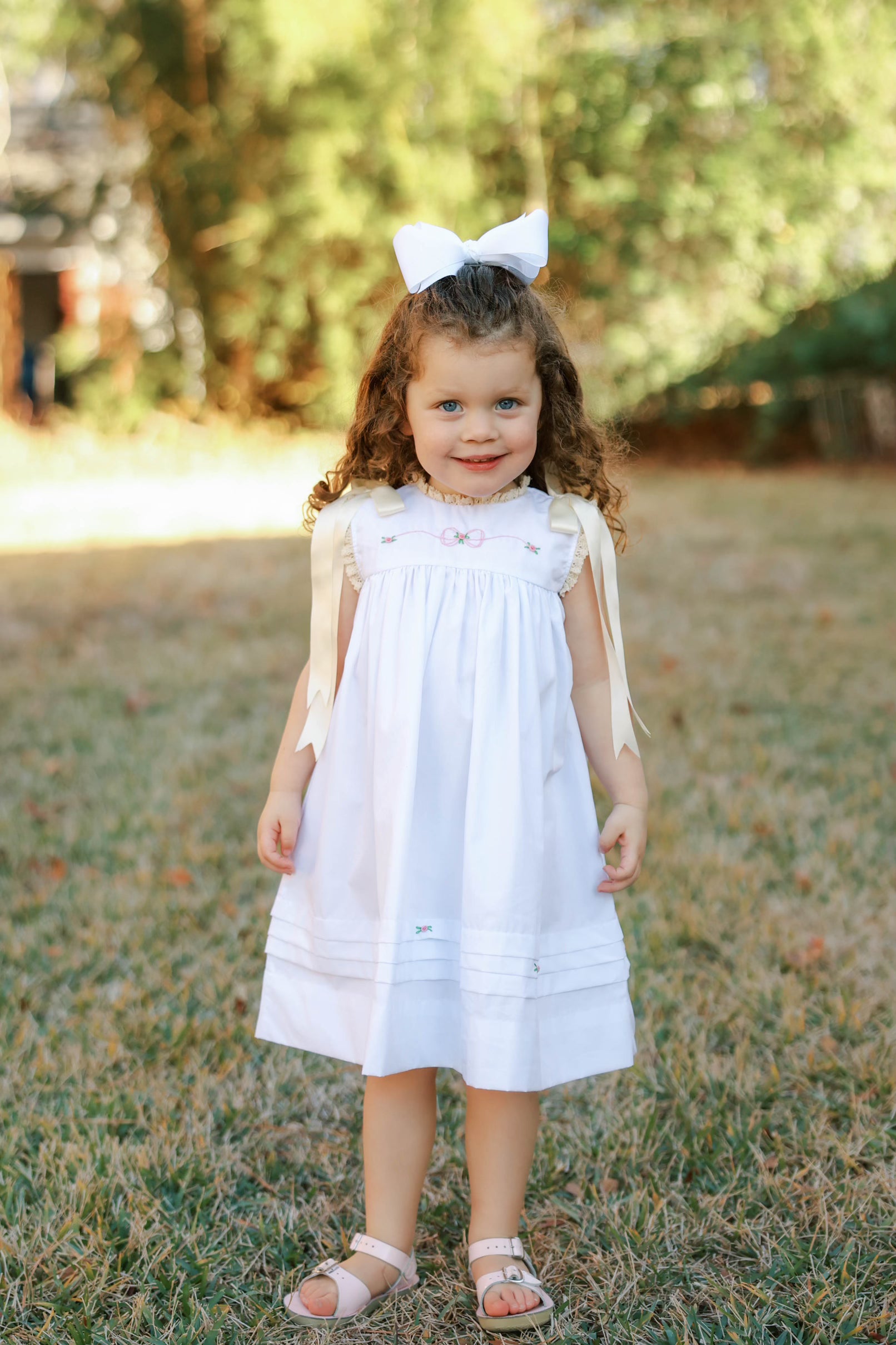 Girls White Heirloom Dress Girls White Heirloom Dress
