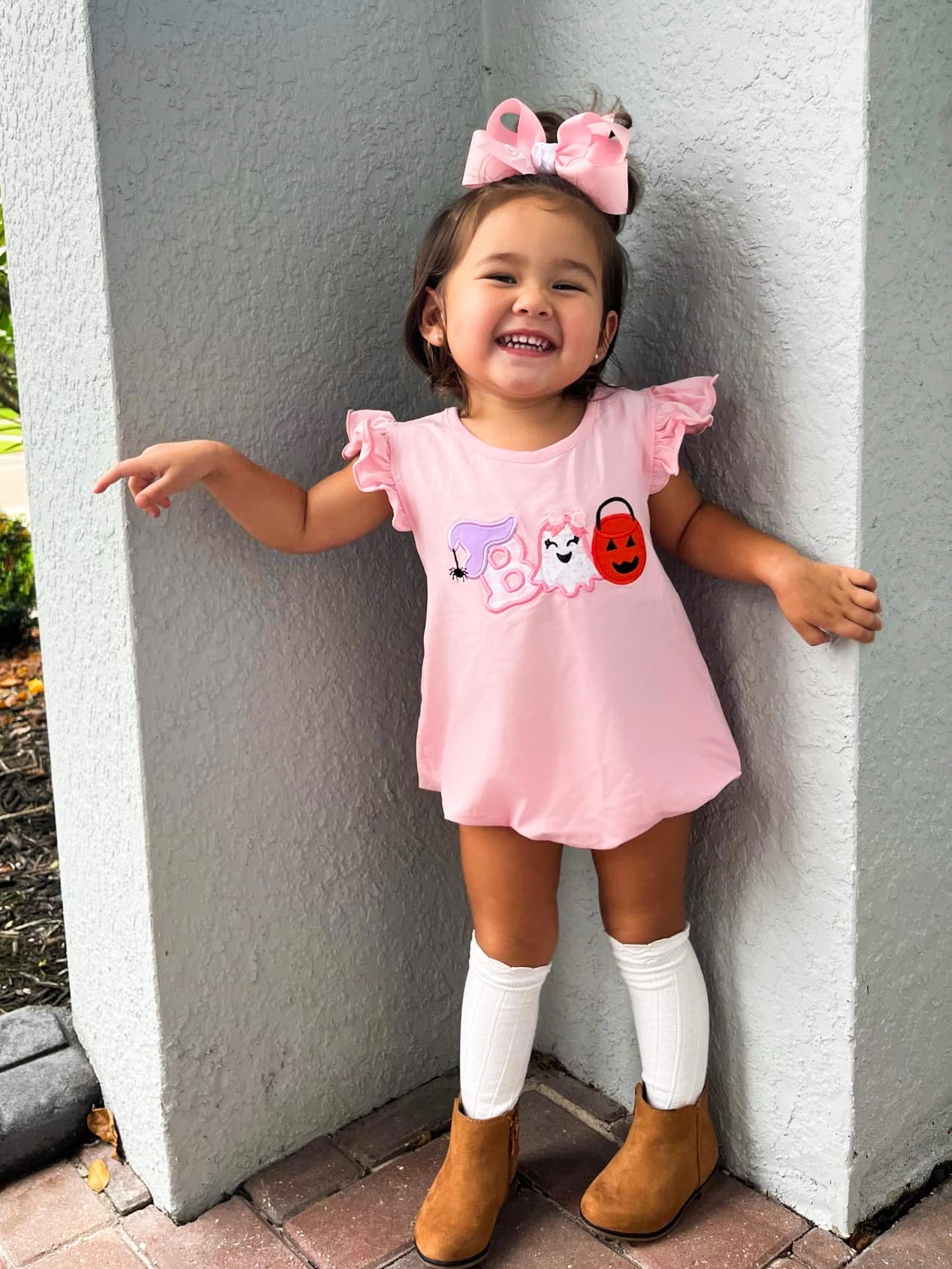 Girls BOO Appliqué Bubble RTS