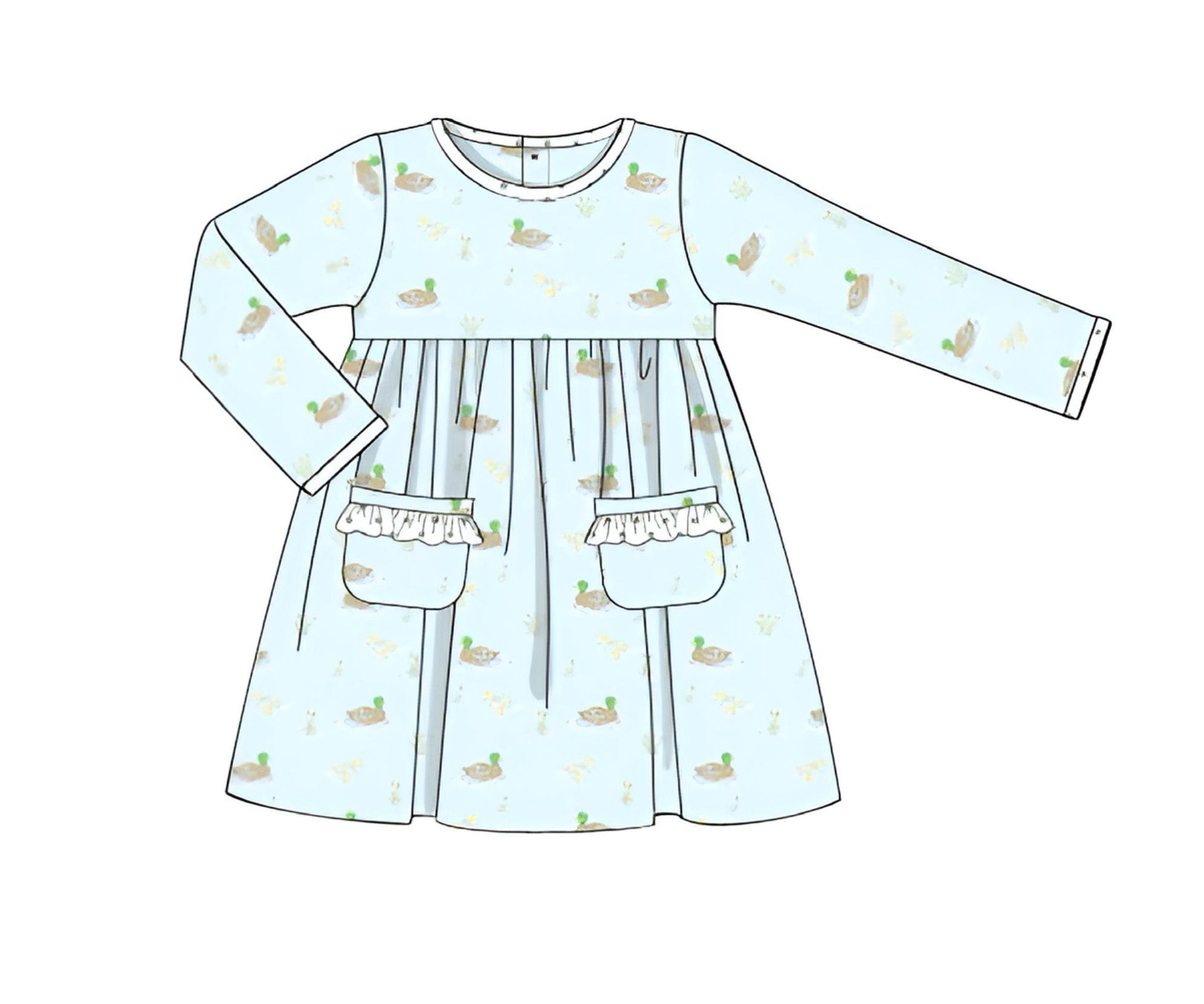 Girls Ducks On The Pond Play Dress