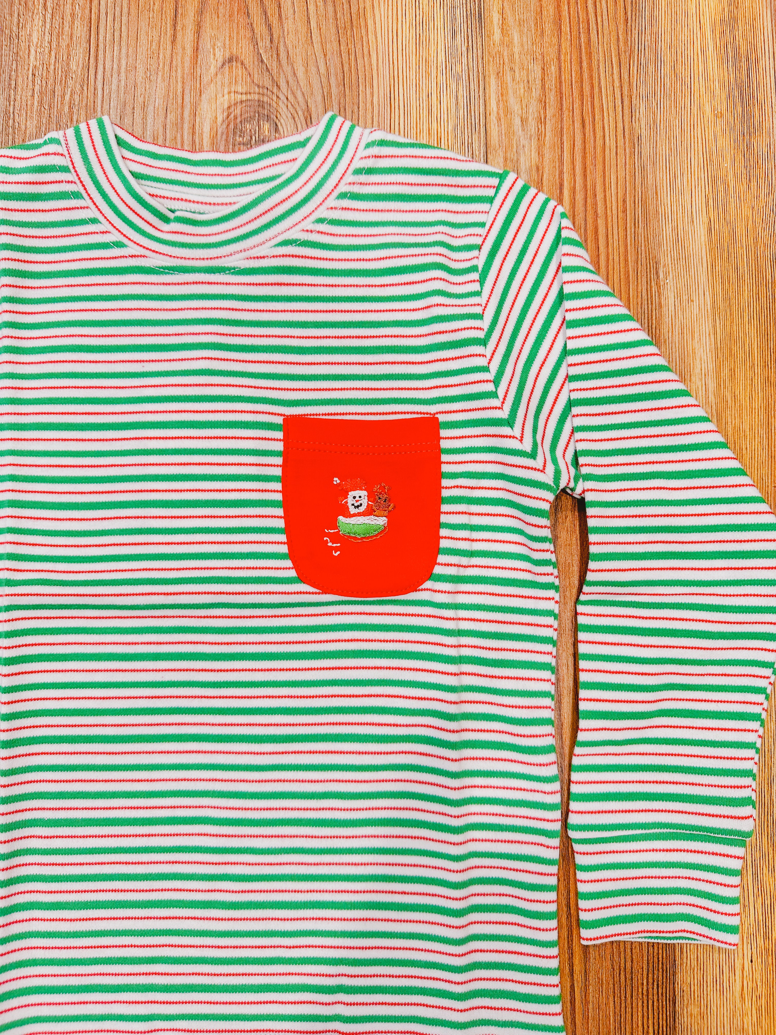 Squiggles by Charlie Flying Santa Pocket Tee RTS