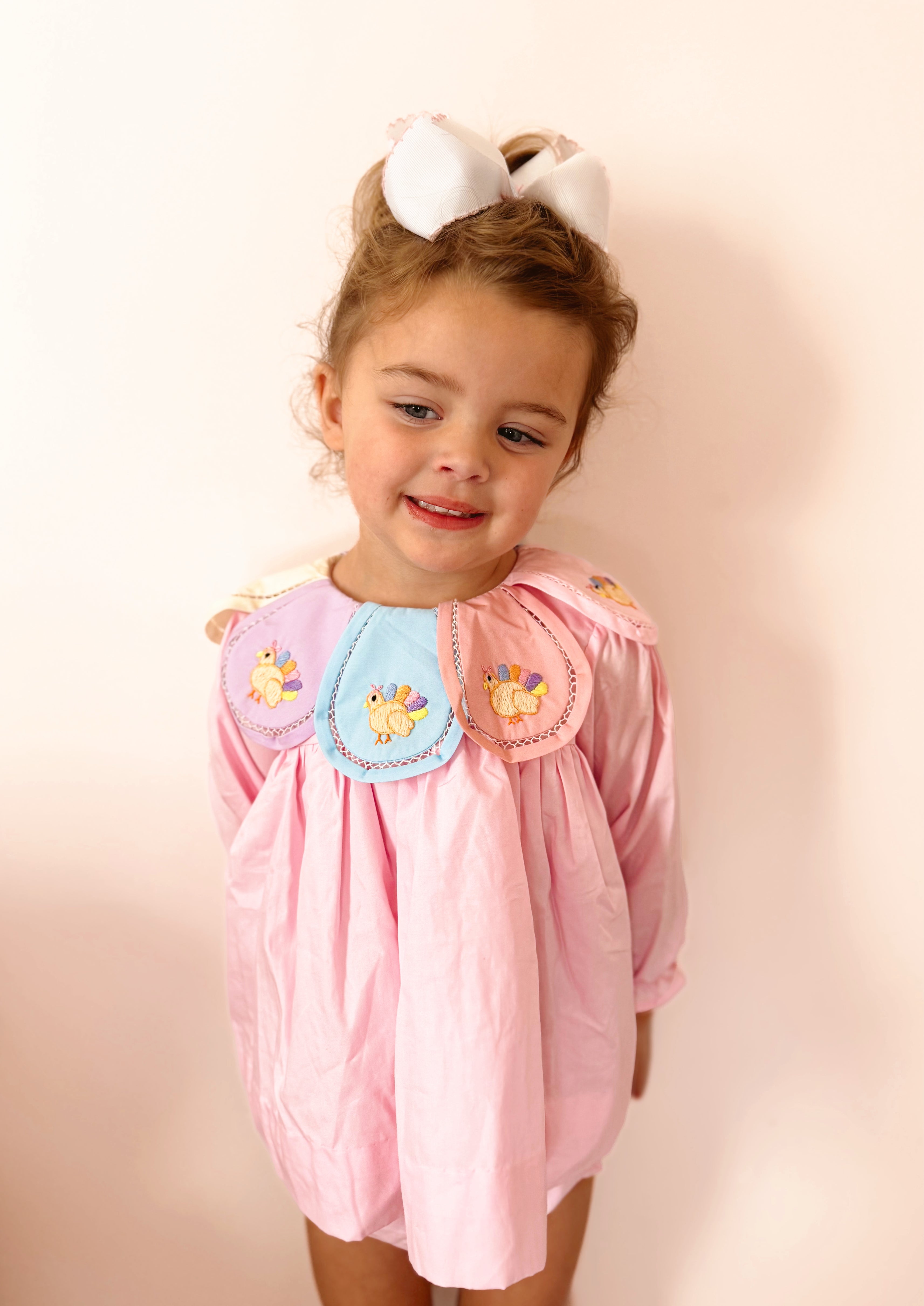 Girls Colorful Turkeys Petal Bloomer Set