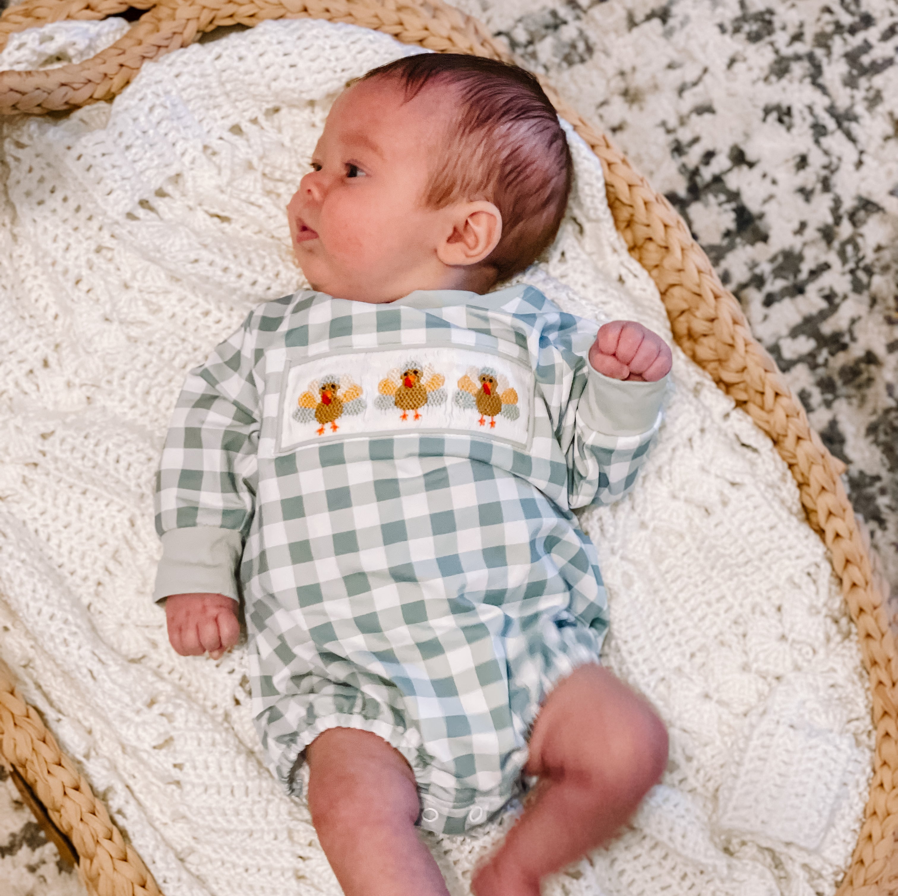 Boys Smocked Turkey Bubble RTS