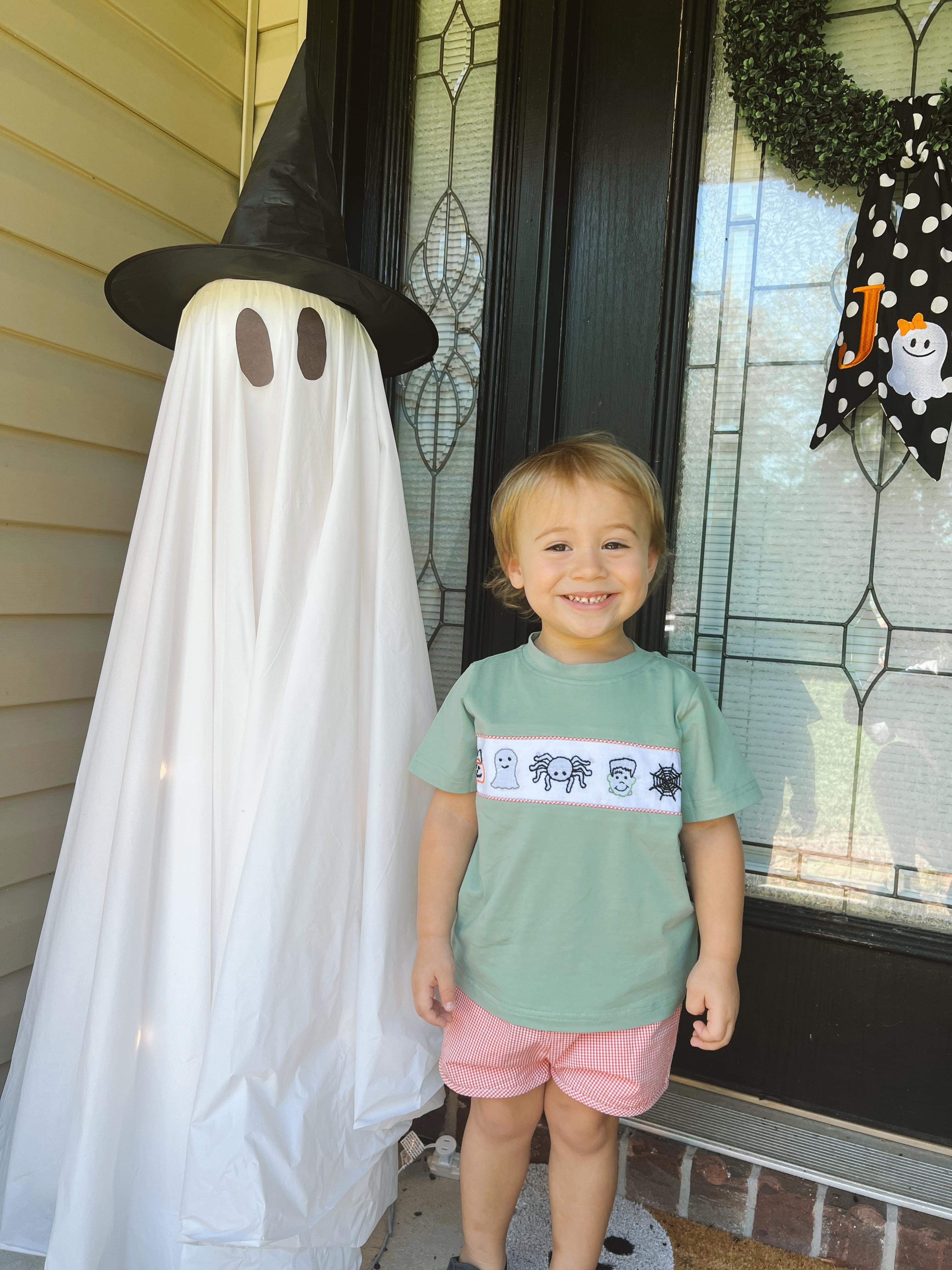 Boys Embroidered Halloween Short Set RTS