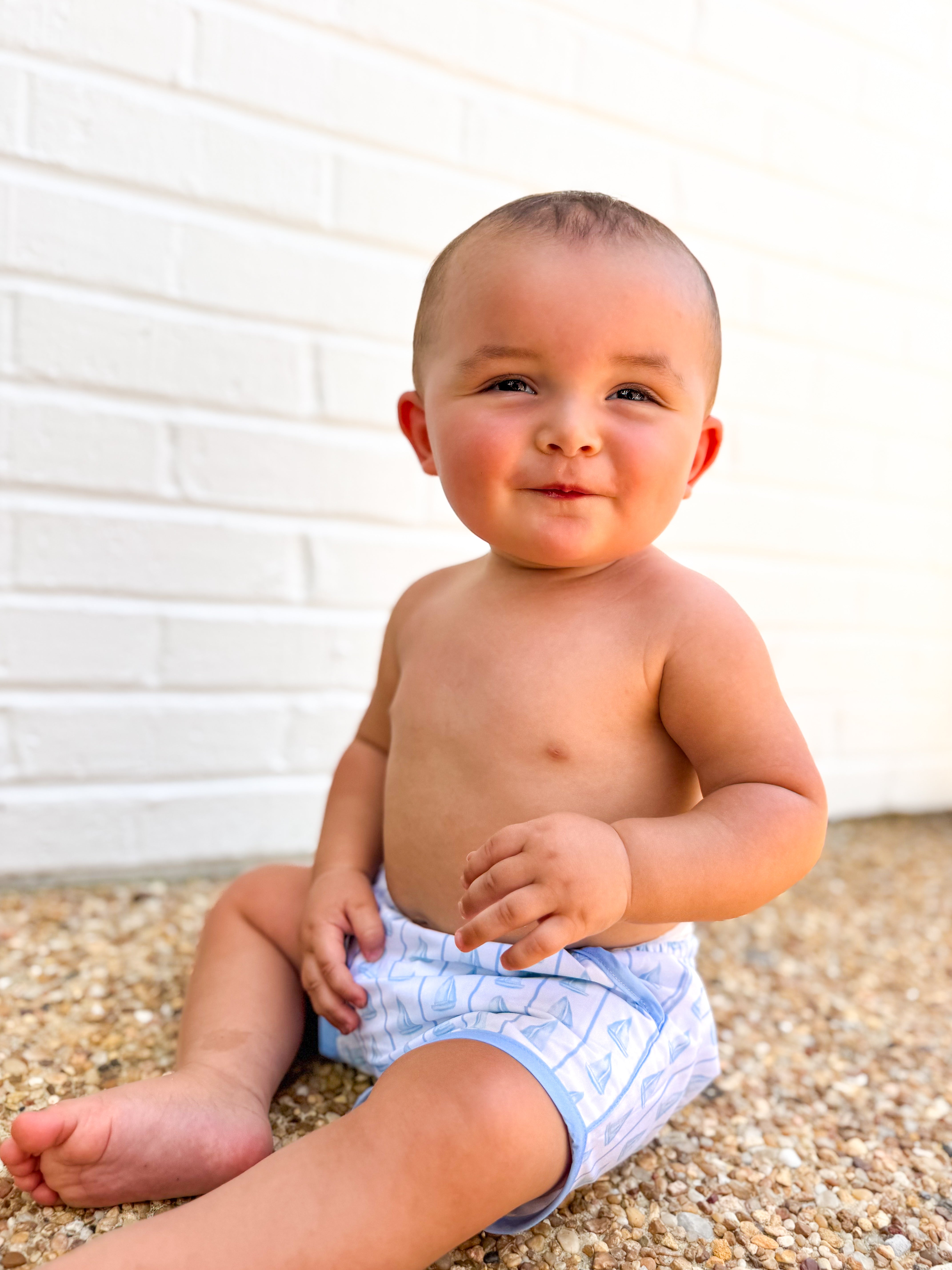 Boys Sailboats Swim Trunks