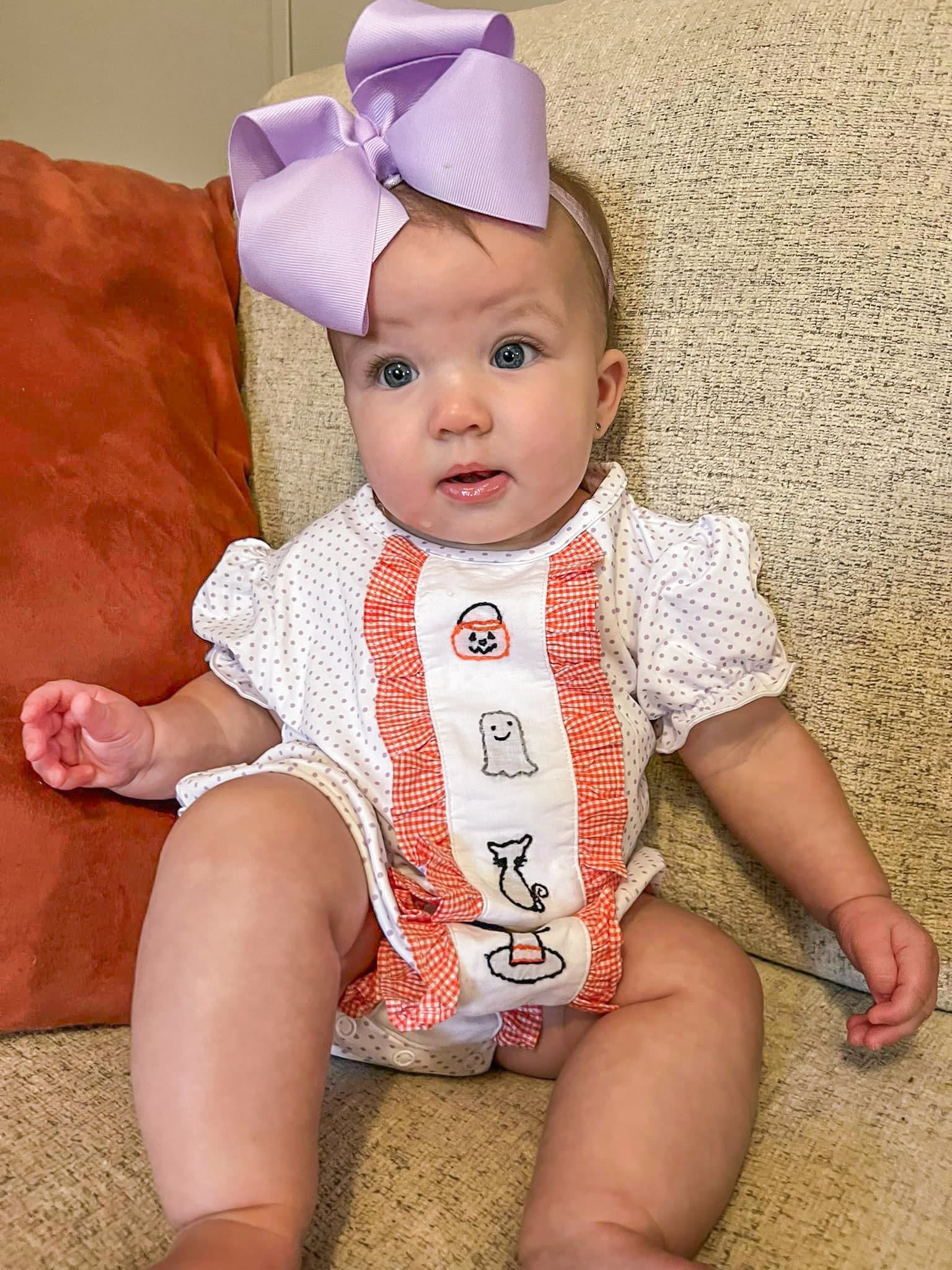 Girls Embroidered Halloween Bubble RTS