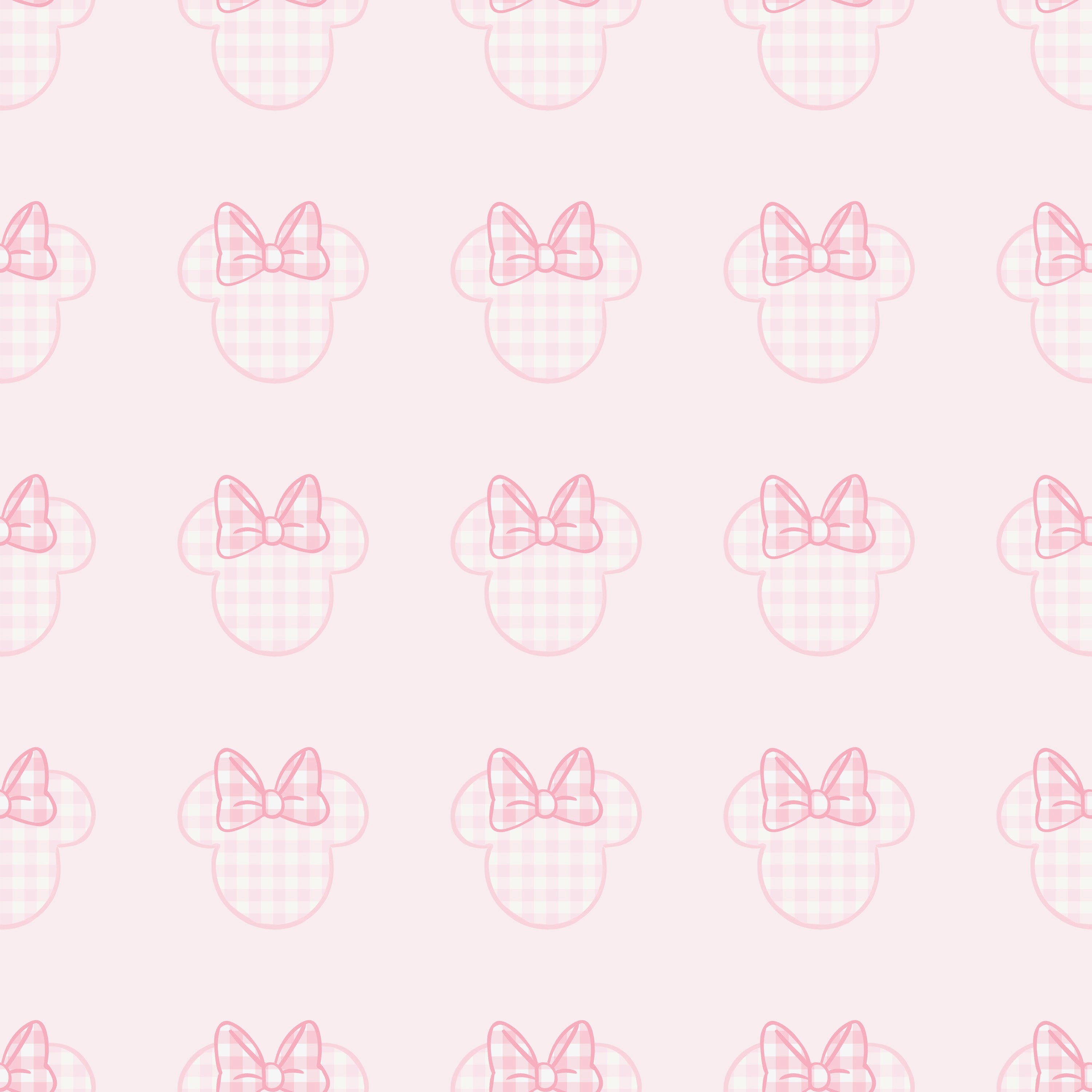 Women's Gingham Mouse Knit Pajama Short Set RTS