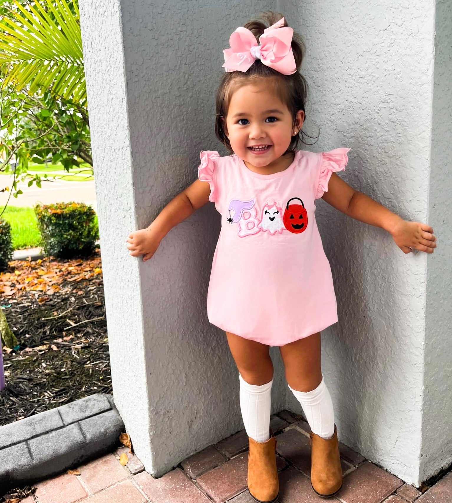 Girls BOO Appliqué Bubble RTS
