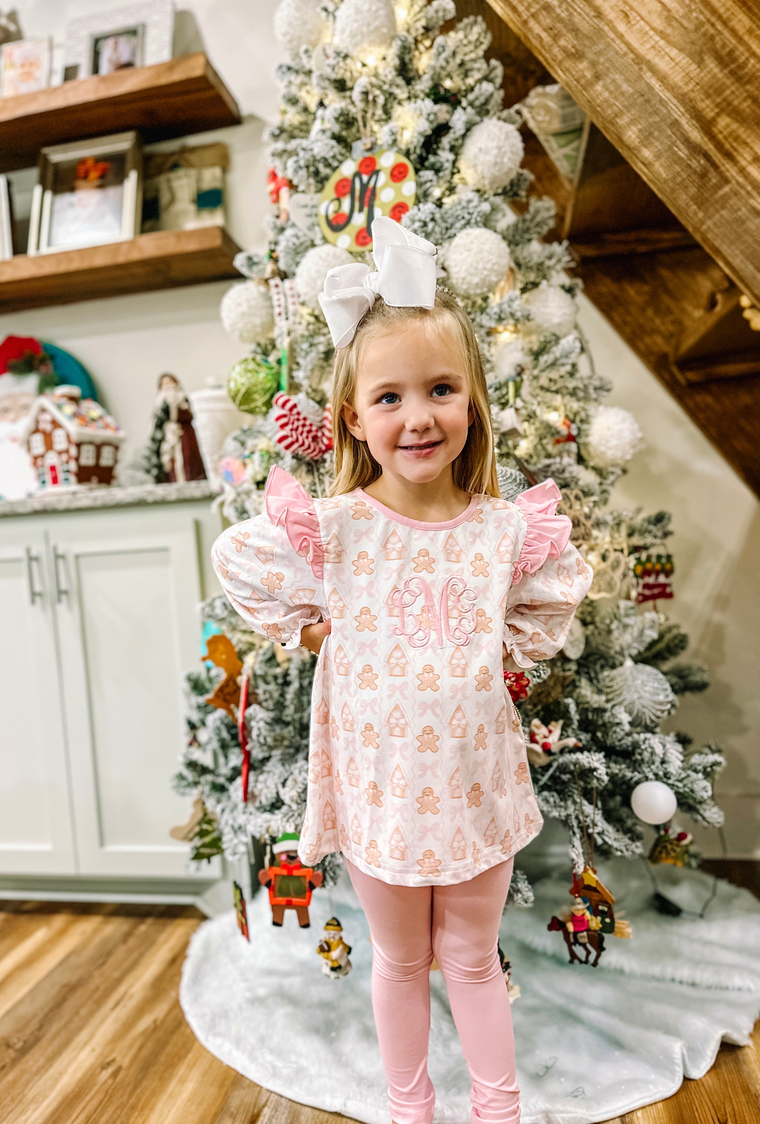 Girls Gingerbread Gal Knit Legging Set RTS