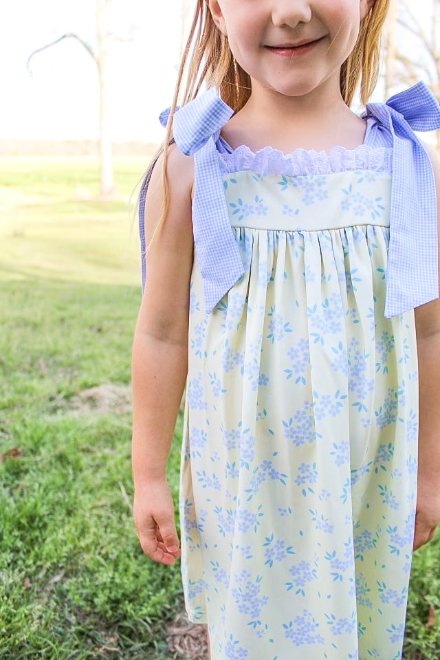 Girls Blooming Blues Knit Dress