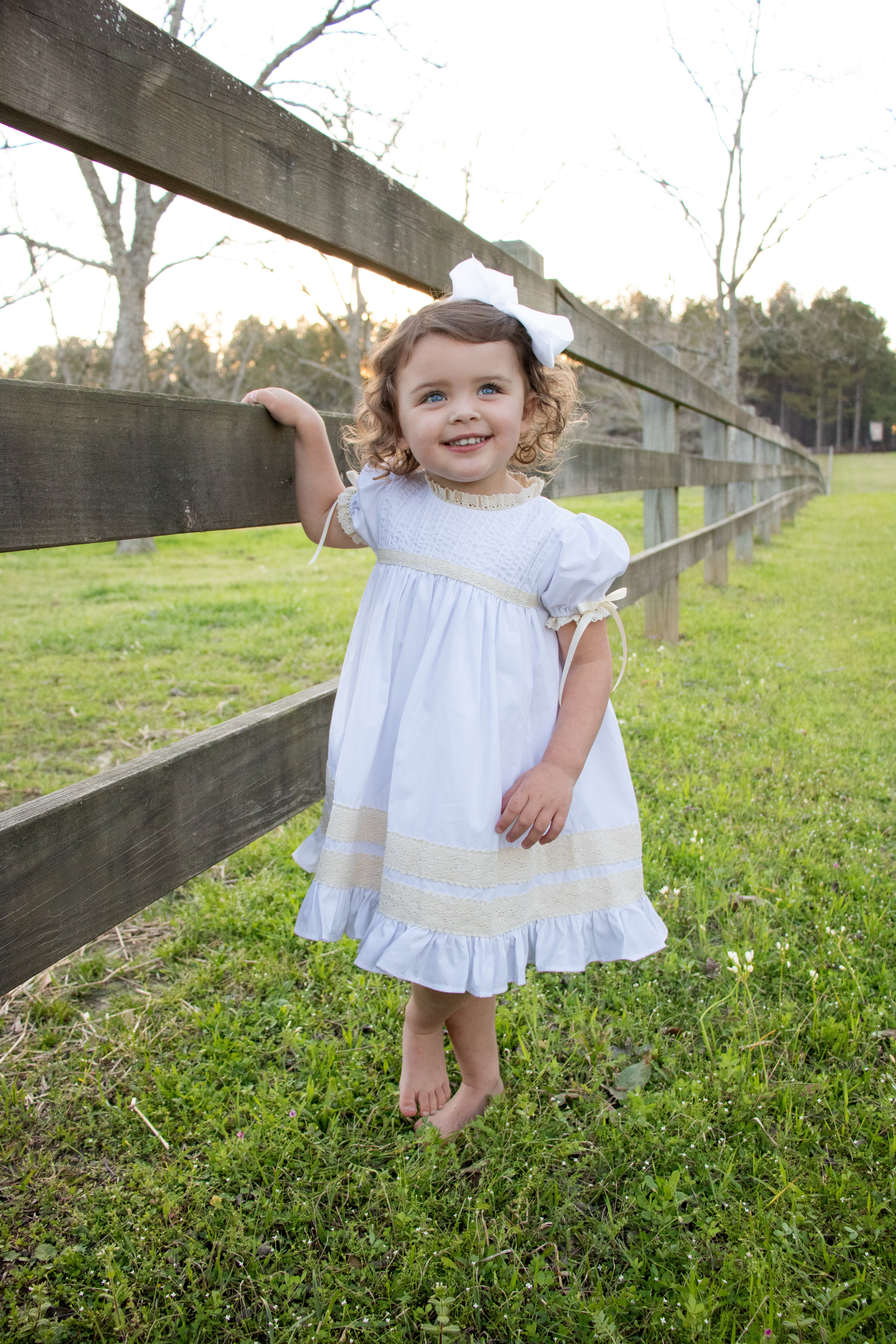 Girls White Heirloom Dress