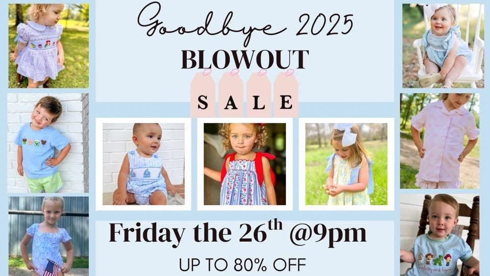 END OF YEAR BLOWOUT SALE