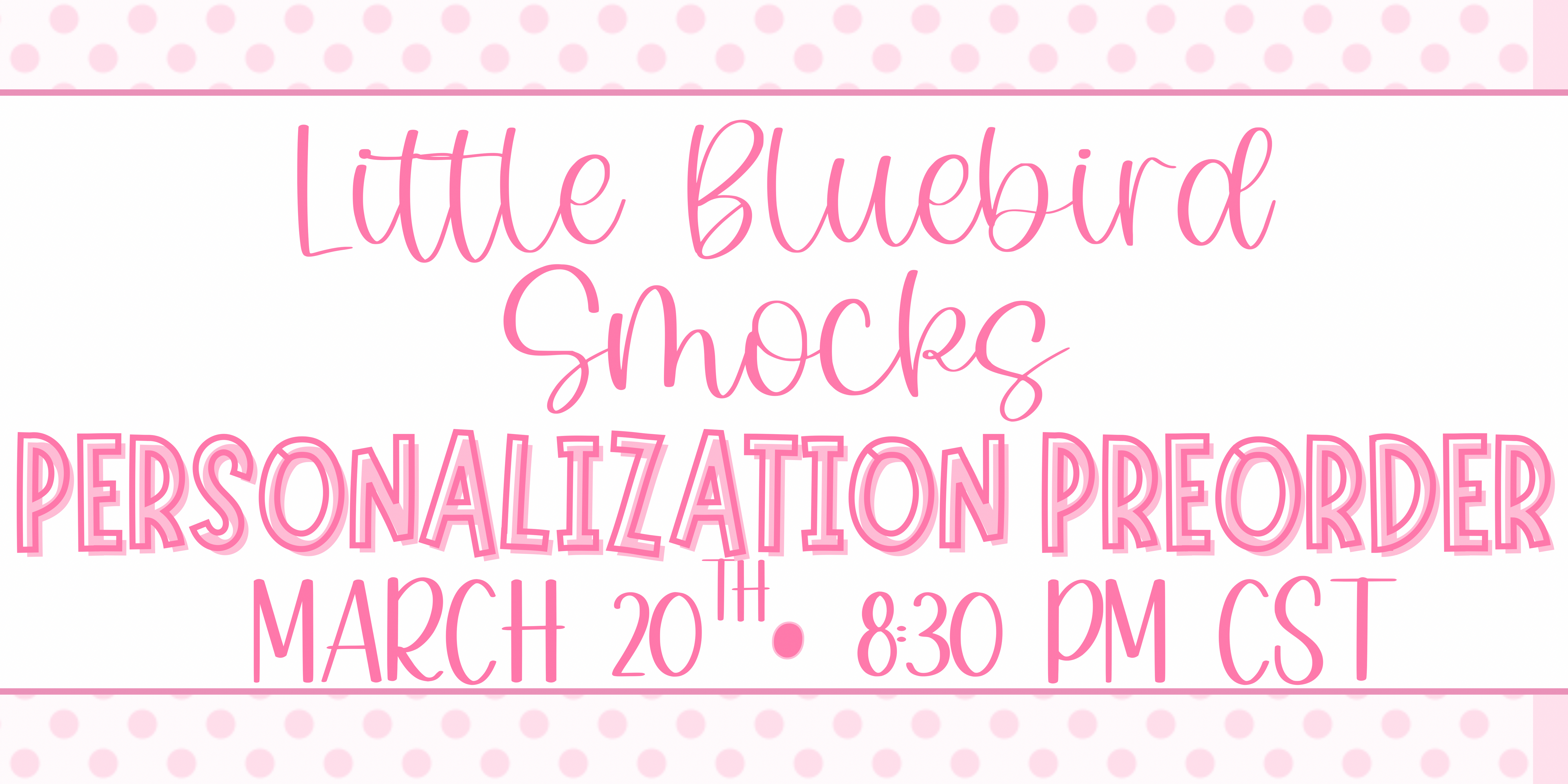 Personalization Preorder | ETA to LBS: JUNE