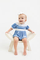 Girls Blue Ice Velvet Bubble