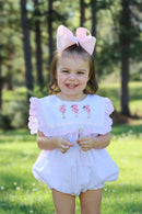 Girls French Knot Light Skin Little Miss Dolly Bloomer Set & Dress