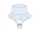 Blue Plaid Kids Sun Hat