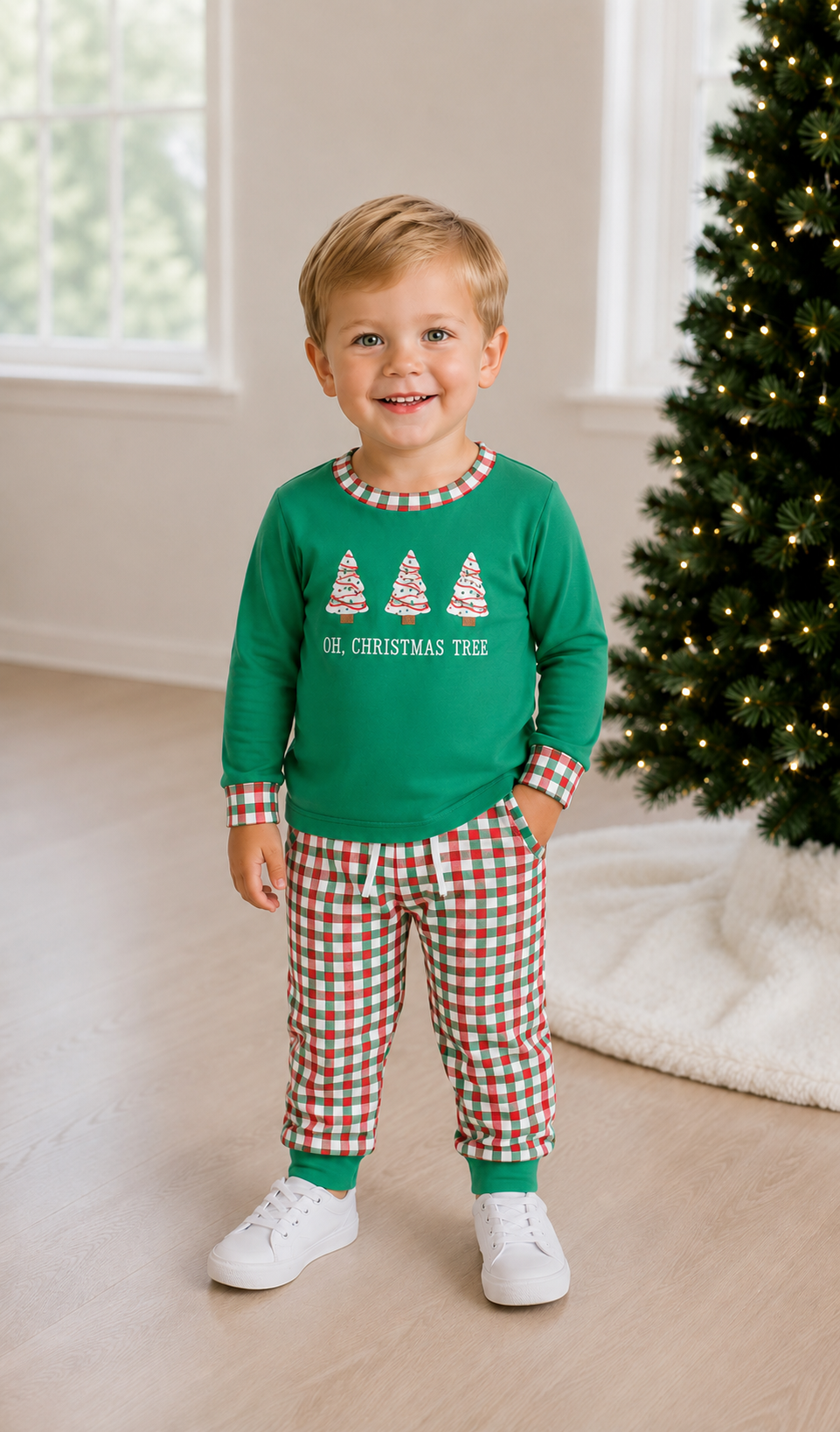 PRE ORDER Boys French Knot Oh Christmas Tree Jogger Set | ETA to LBS: OCTOBER