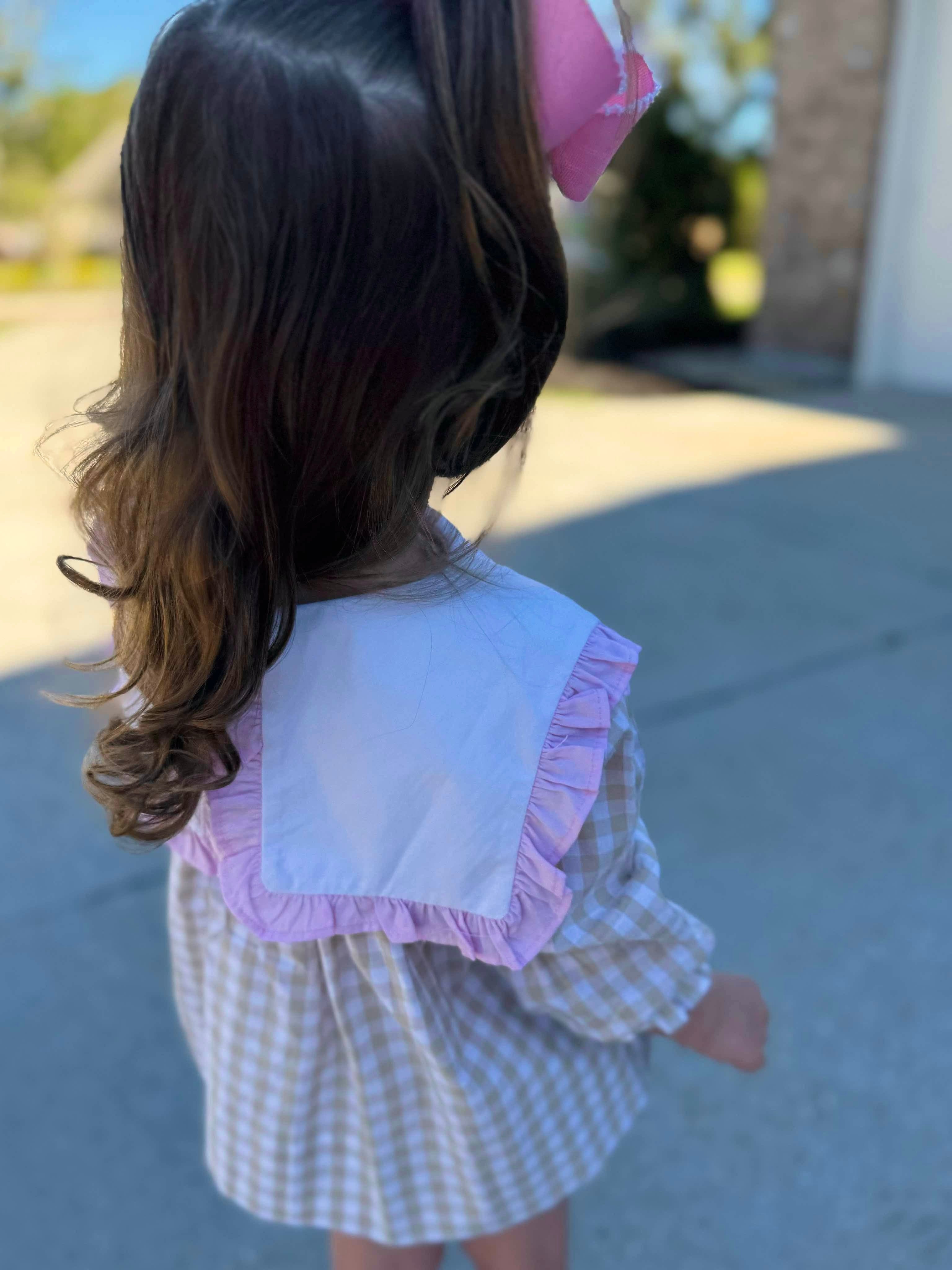 Girls Gingham Turkeys Bloomer Set