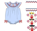 Girls Smocked Cheerleaders Bubble