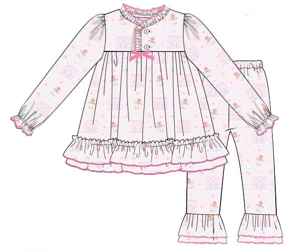 PRE ORDER Girls Gingerbread Dreams Knit 2-Piece Lounge Set | ETA to LBS: OCTOBER
