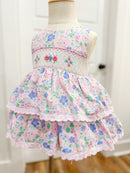 PRE ORDER Girls Wildflower Whimsy Smocked Skirted Bubble | ETA to LBS: LATE March