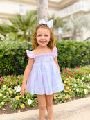 Girls White Swiss Dot Bloomer Set